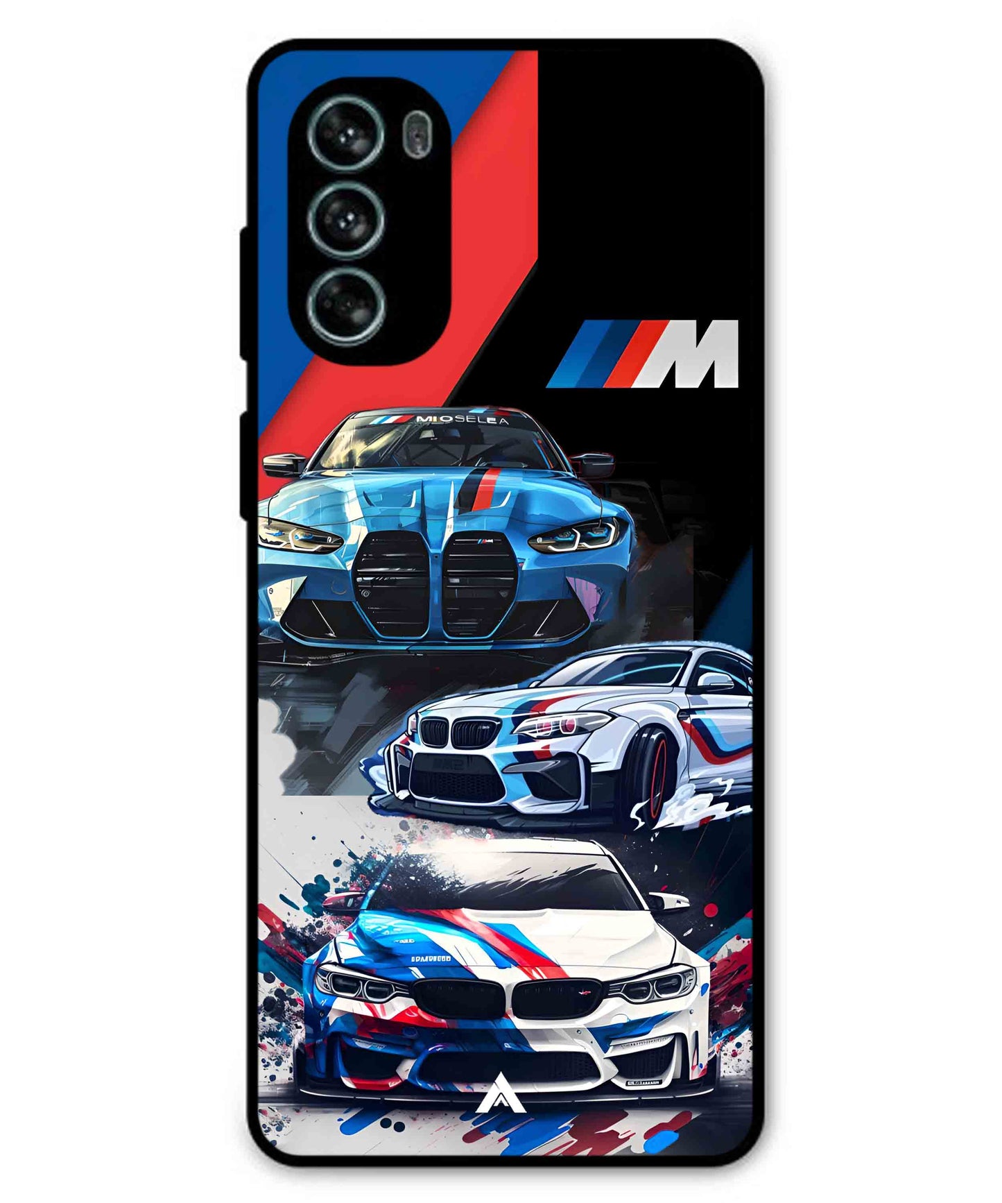 BMW 32 Car Metal Back Cover Phone Case for Moto G62