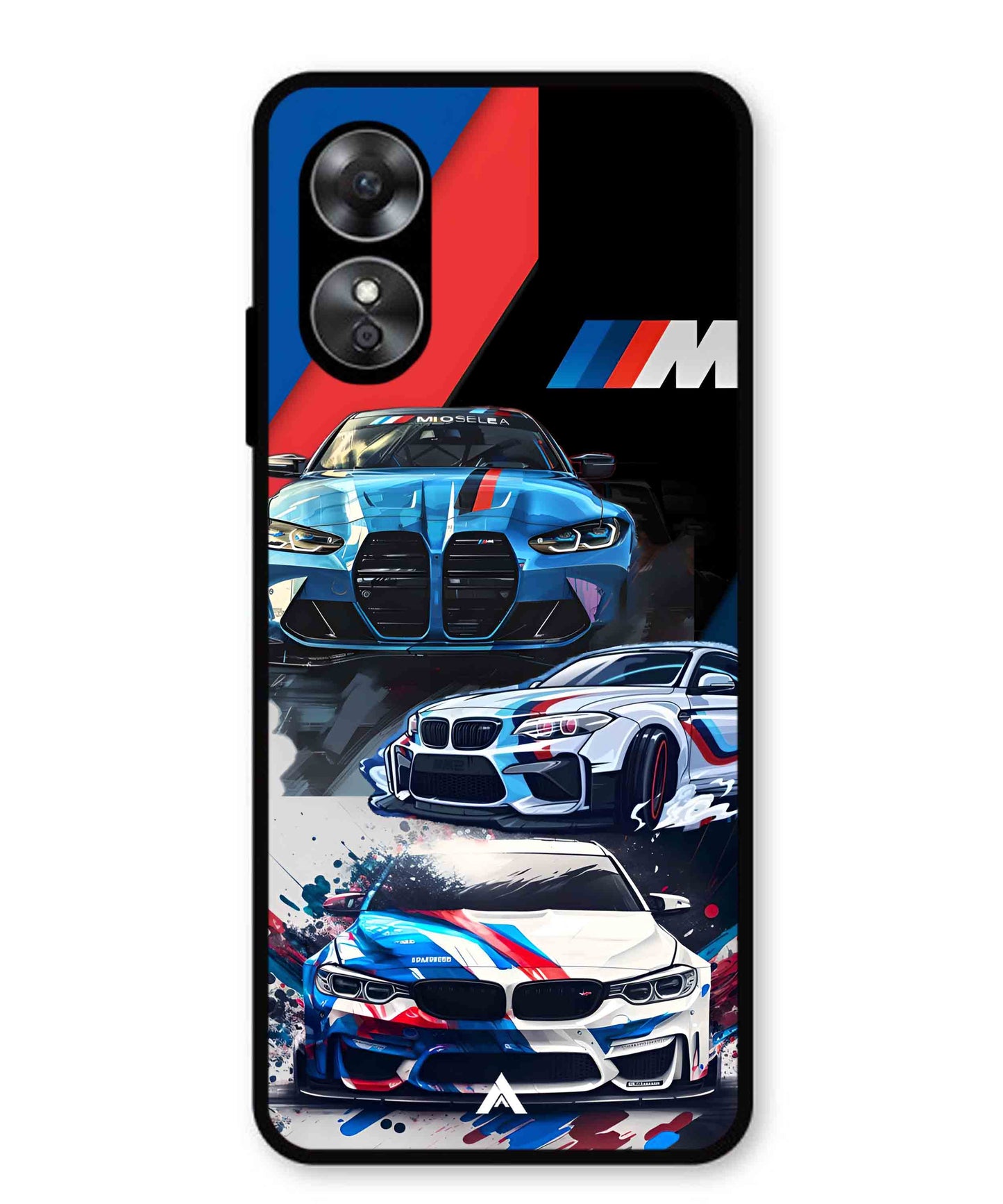 BMW 32 Car Metal Back Cover Phone Case for Oppo A17