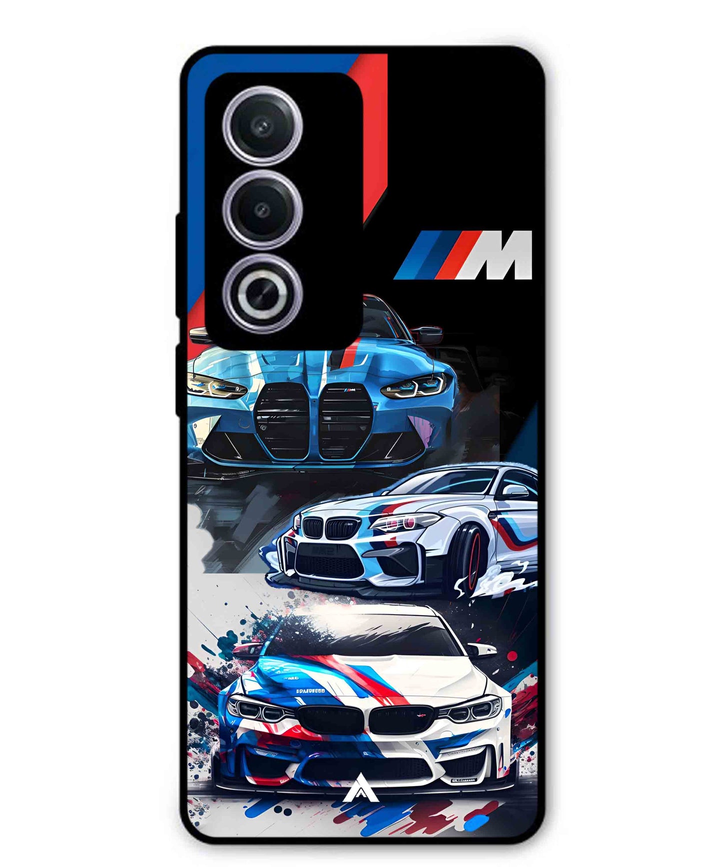 BMW 32 Car Metal Back Cover Phone Case for Oppo A3 Pro