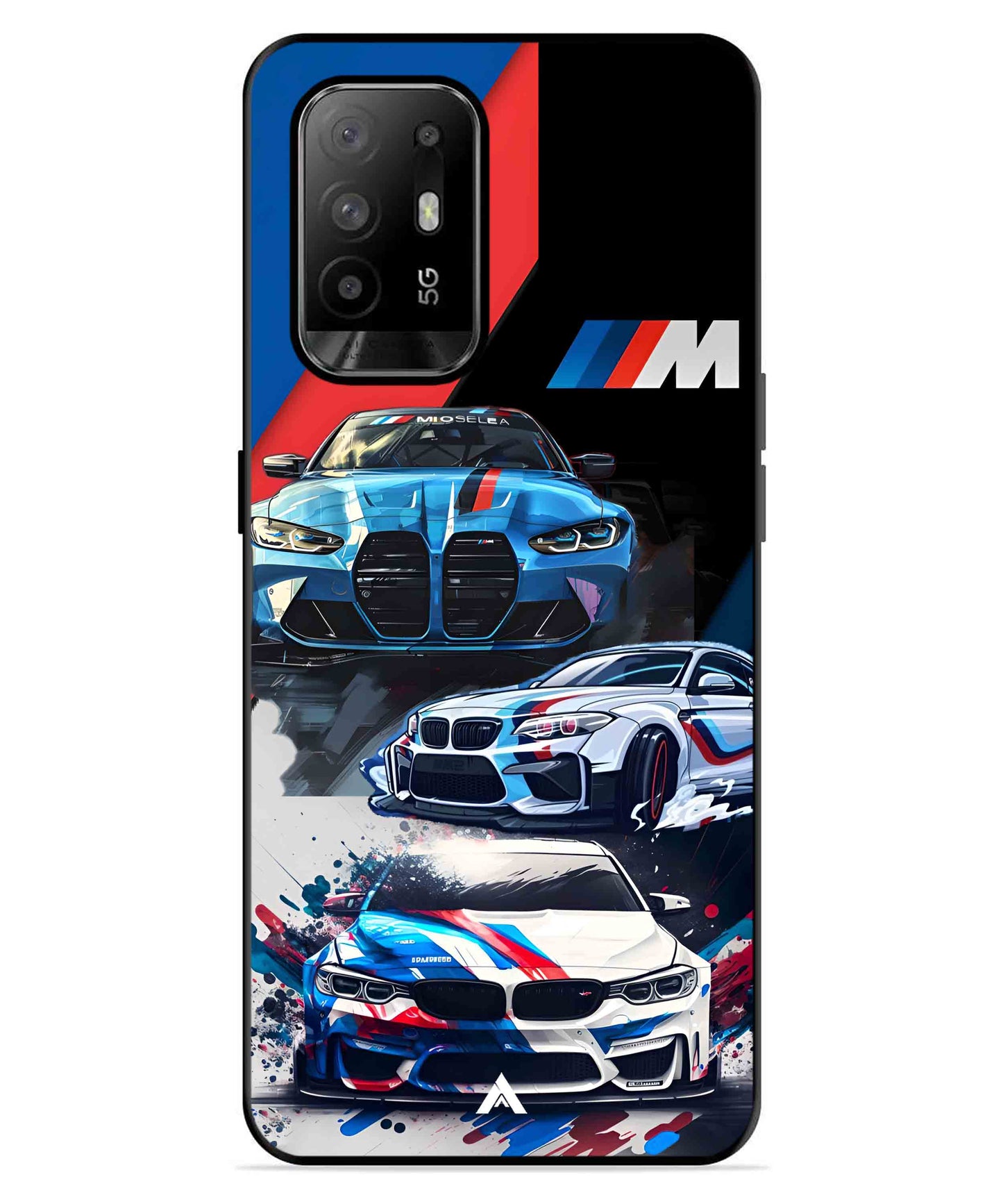 BMW 32 Car Metal Back Cover Phone Case for Oppo F19 Pro Plus
