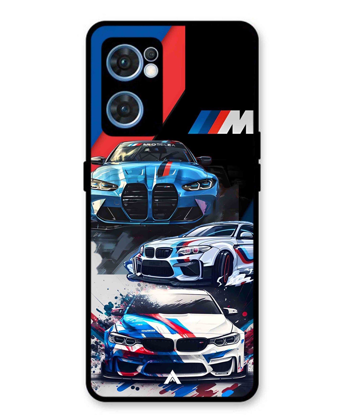 BMW 32 Car Metal Back Cover Phone Case for Oppo F21 Pro 4G