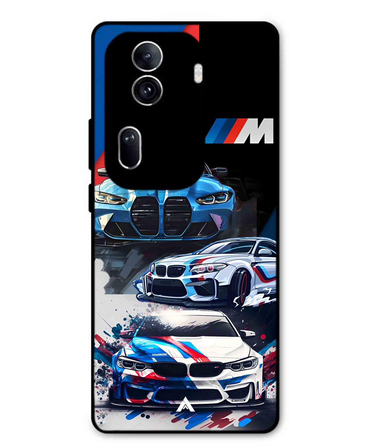 BMW 32 Car Metal Back Cover Phone Case for Oppo Reno 11 Pro