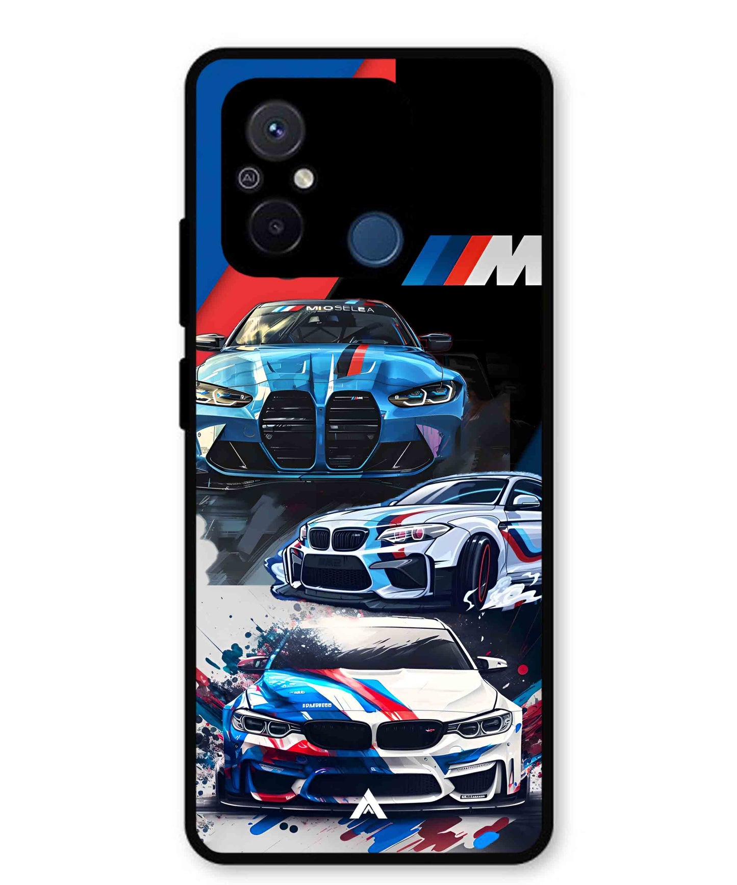 BMW 32 Car Metal Back Cover Phone Case for Poco C55