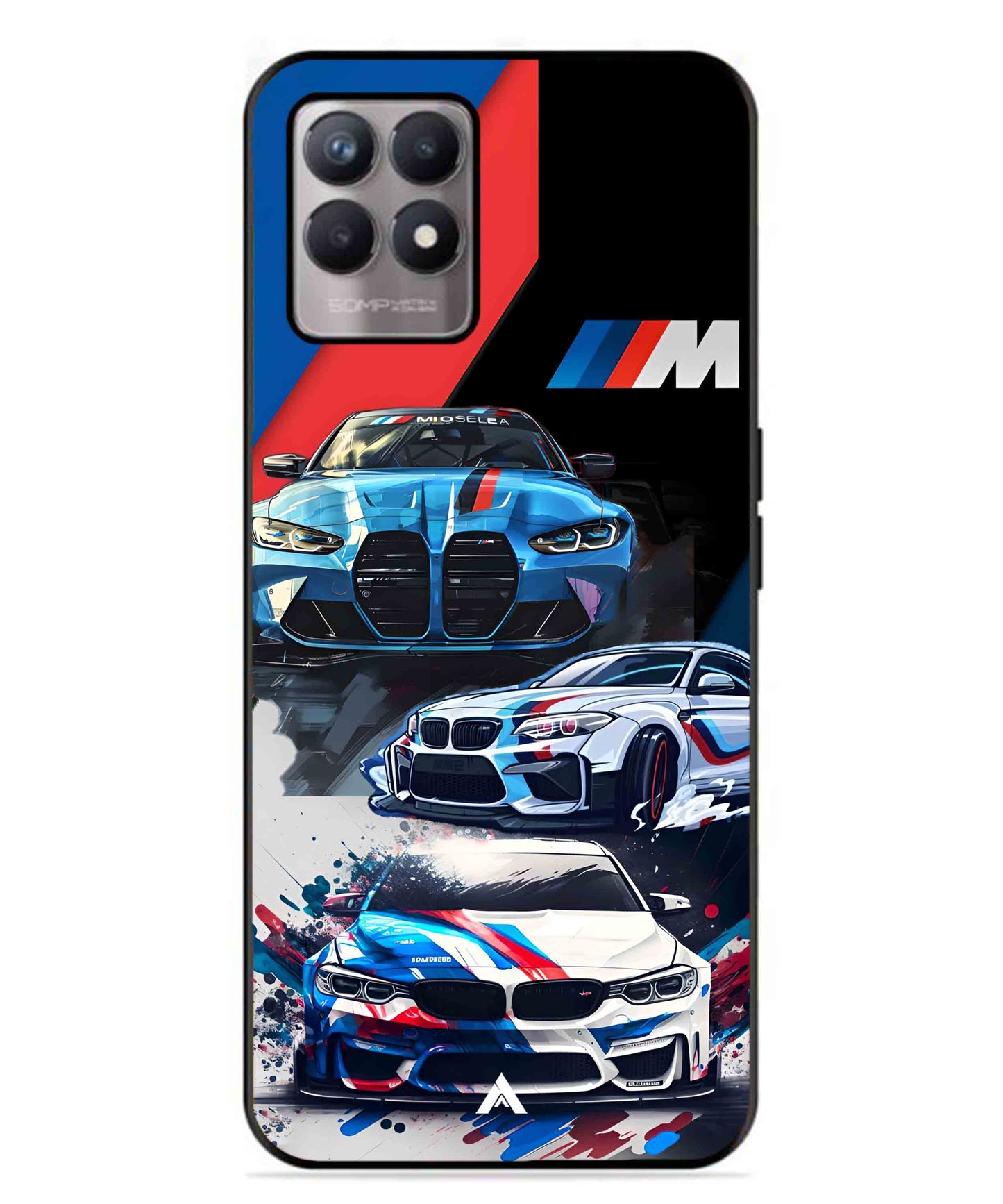 BMW 32 Car Metal Back Cover Phone Case for Realme Narzo 50