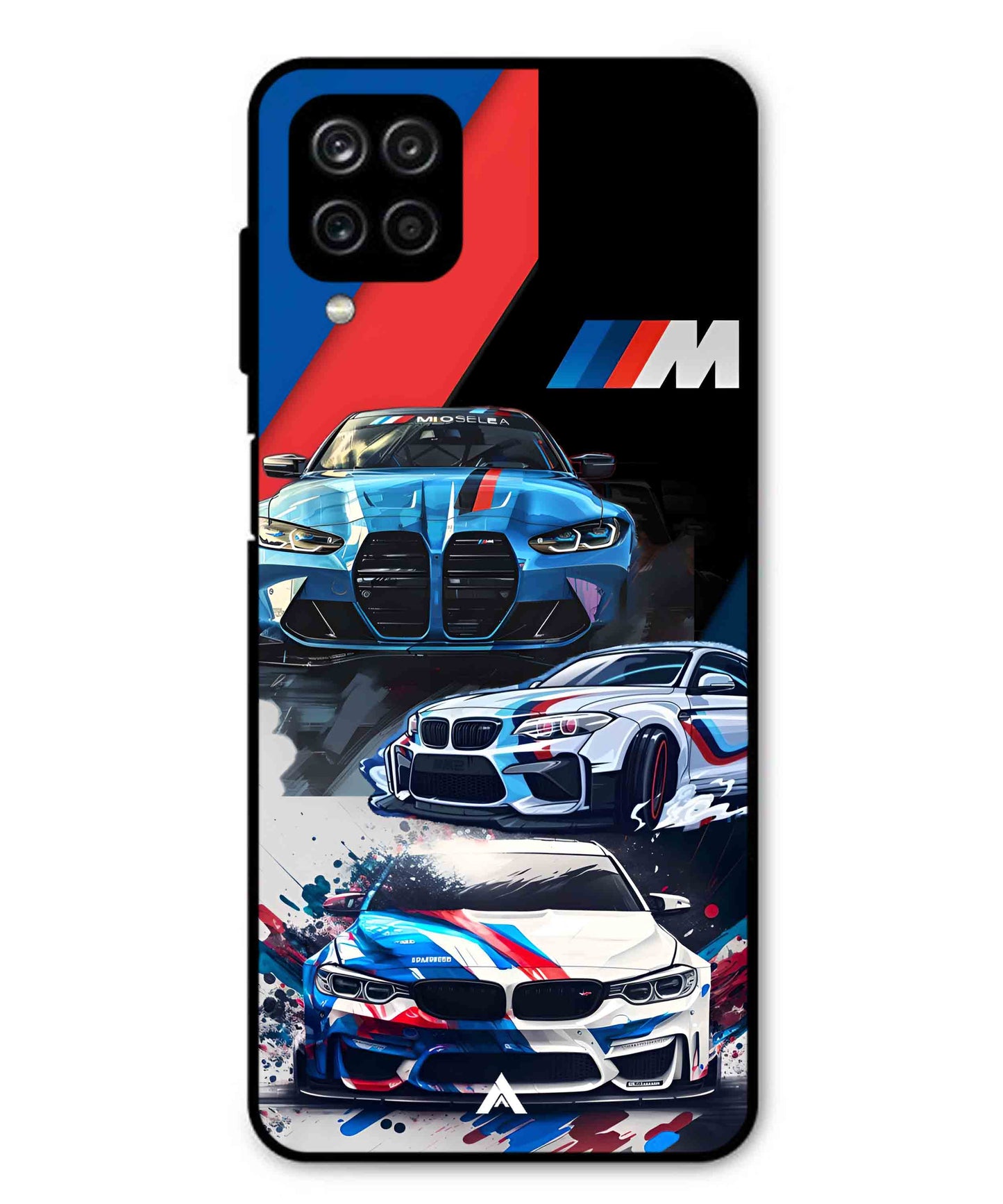 BMW 32 Car Metal Back Cover Phone Case for Samsung Galaxy F12