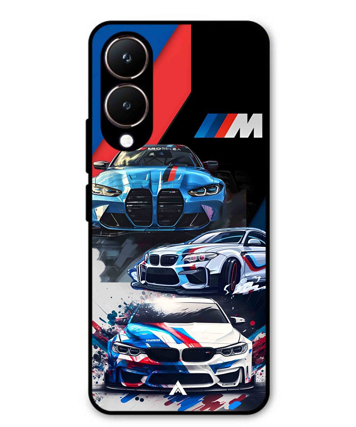 BMW 32 Car Metal Back Cover Phone Case for Vivo Y28