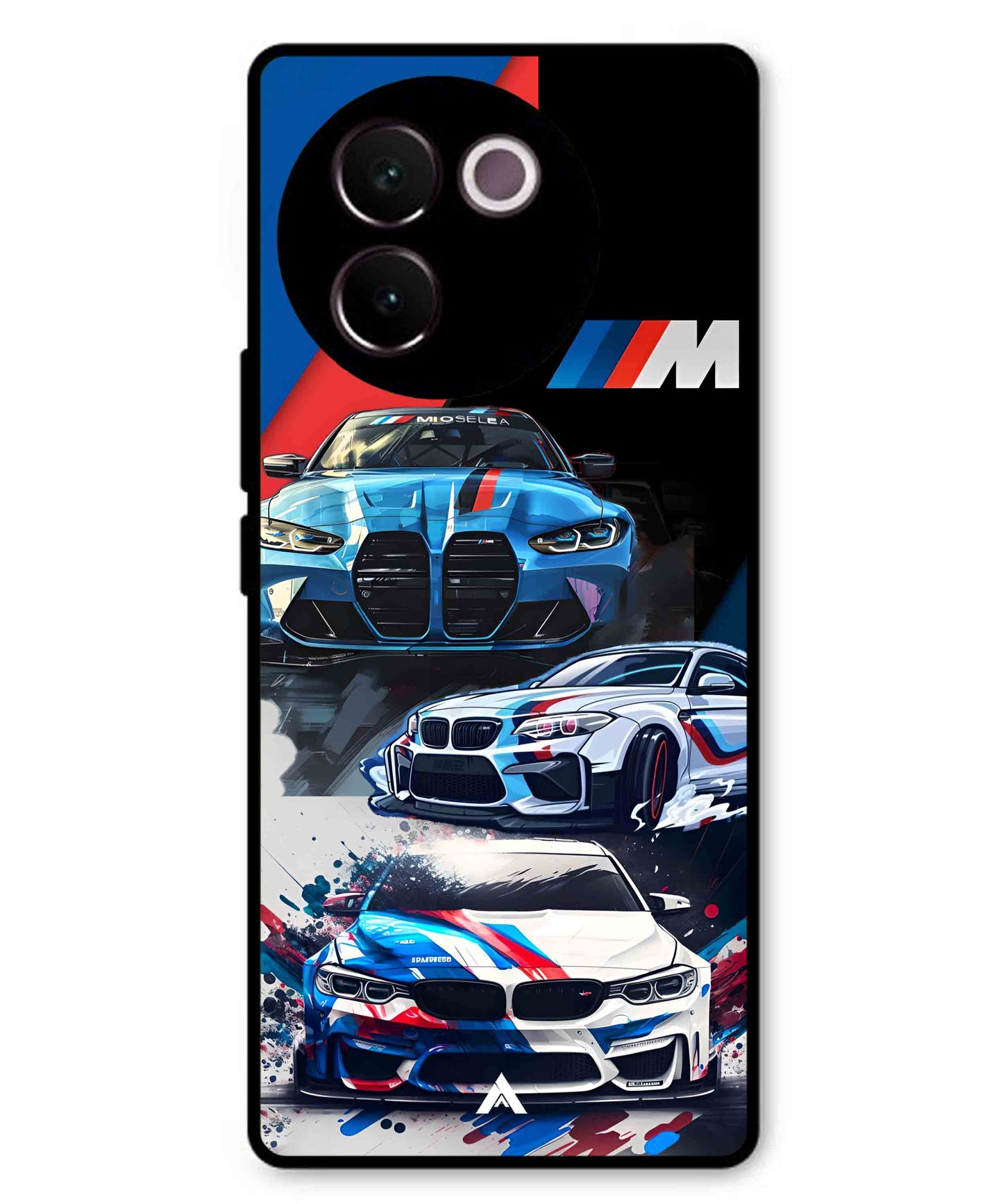 BMW 32 Car Metal Back Cover Phone Case for Vivo v30e