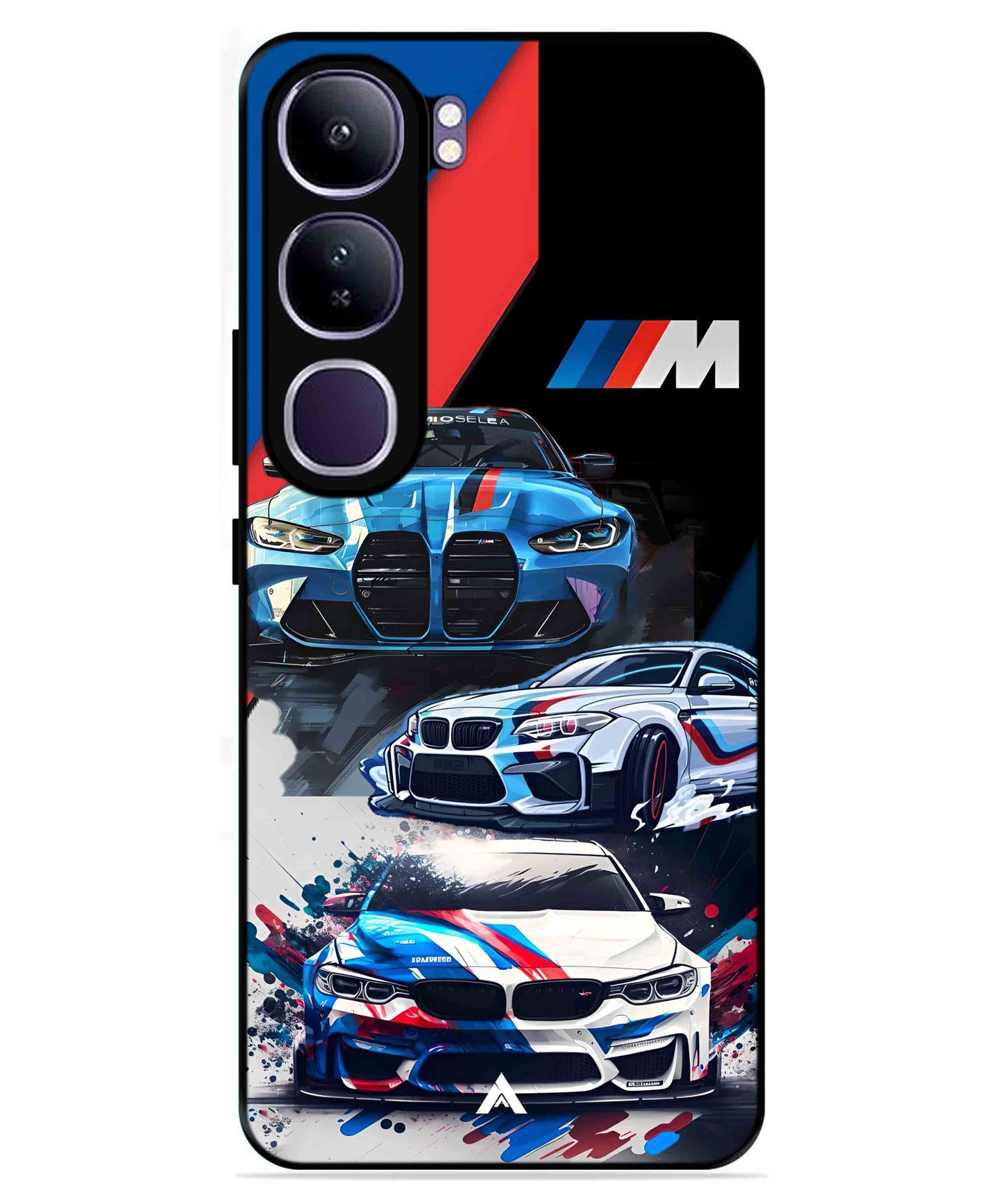 BMW 32 Car Metal Back Cover Phone Case for Vivo v40 Lite