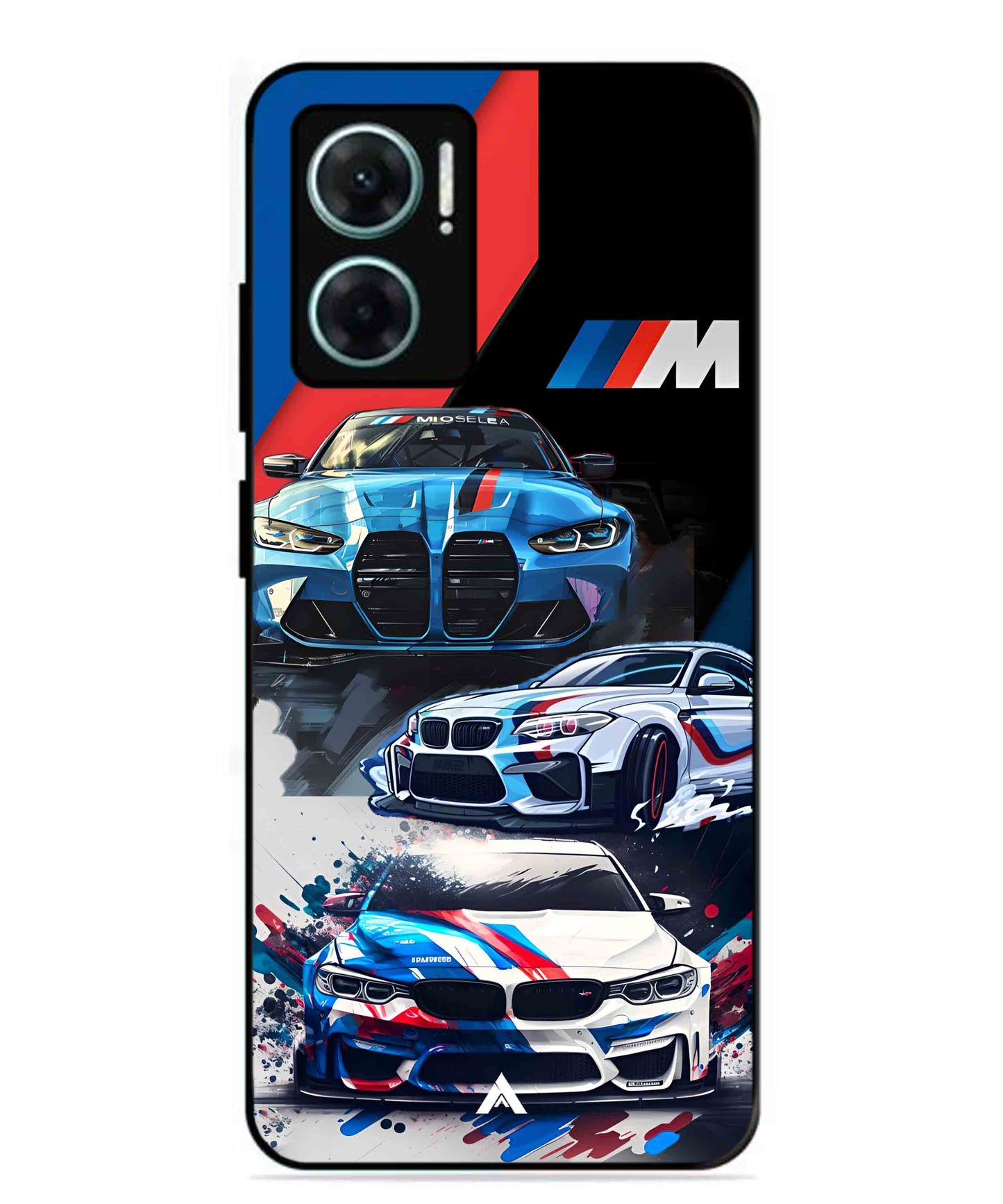 BMW 32 Car Metal Back Cover Phone Case for Xiaomi Redmi 11 Prime 5G