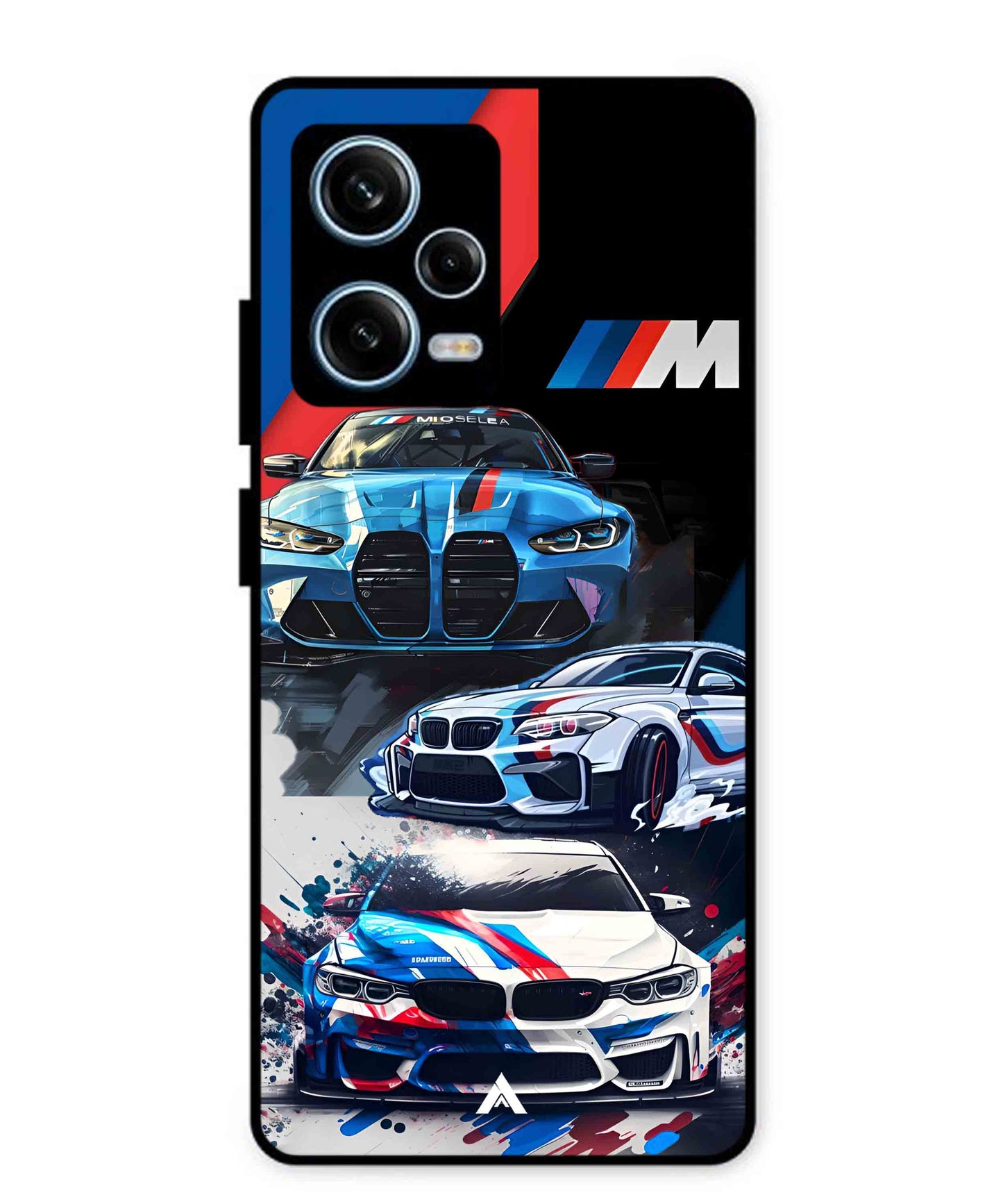 BMW 32 Car Metal Back Cover Phone Case for Xiaomi Redmi Note 12 Pro