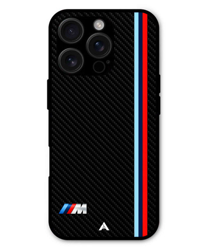 BMW Car Logo 1 Metal Back Cover Phone Case for iPhone 16 Pro