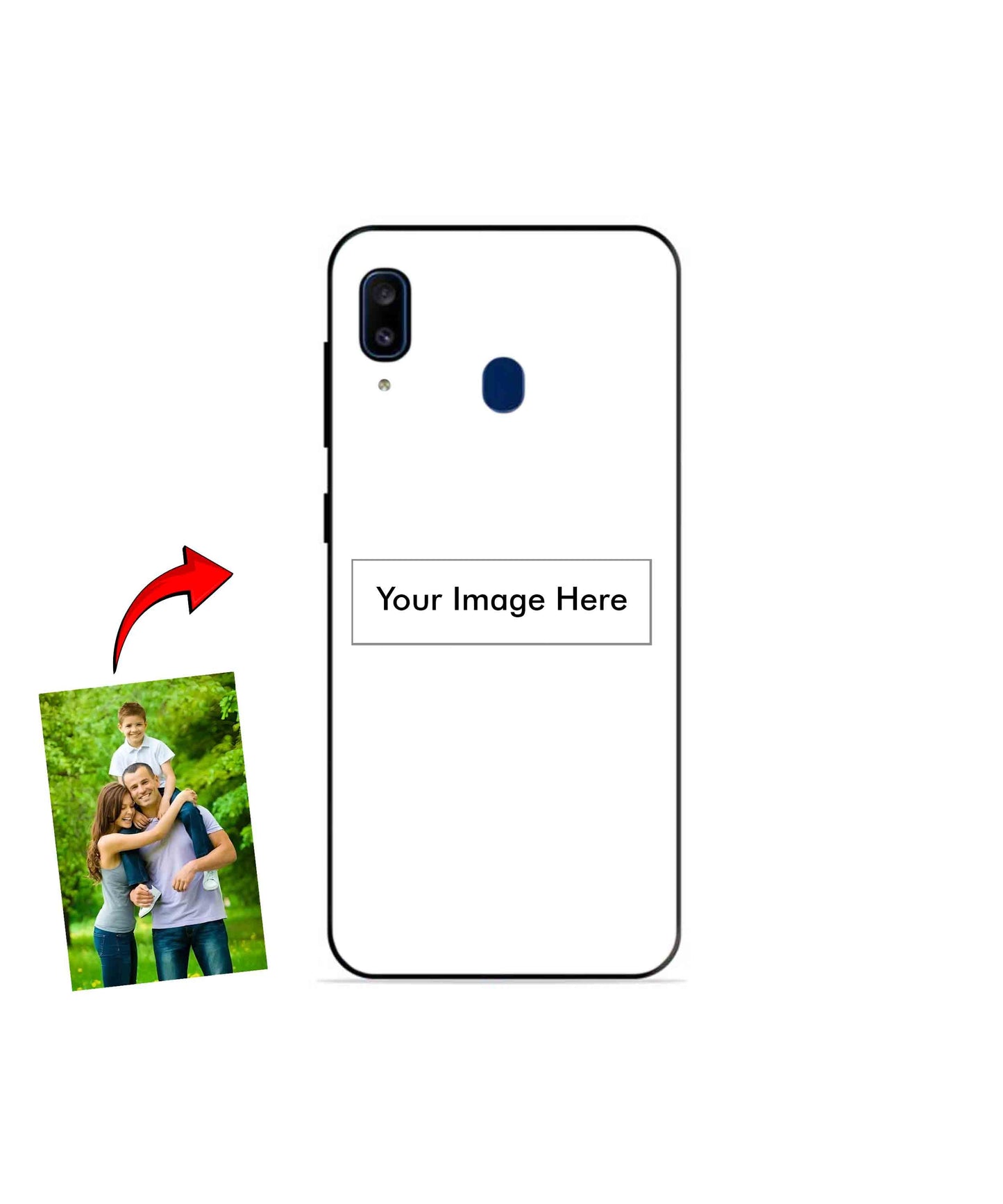 Customized Metal Back Cover Phone Case for Samsung Galaxy A20