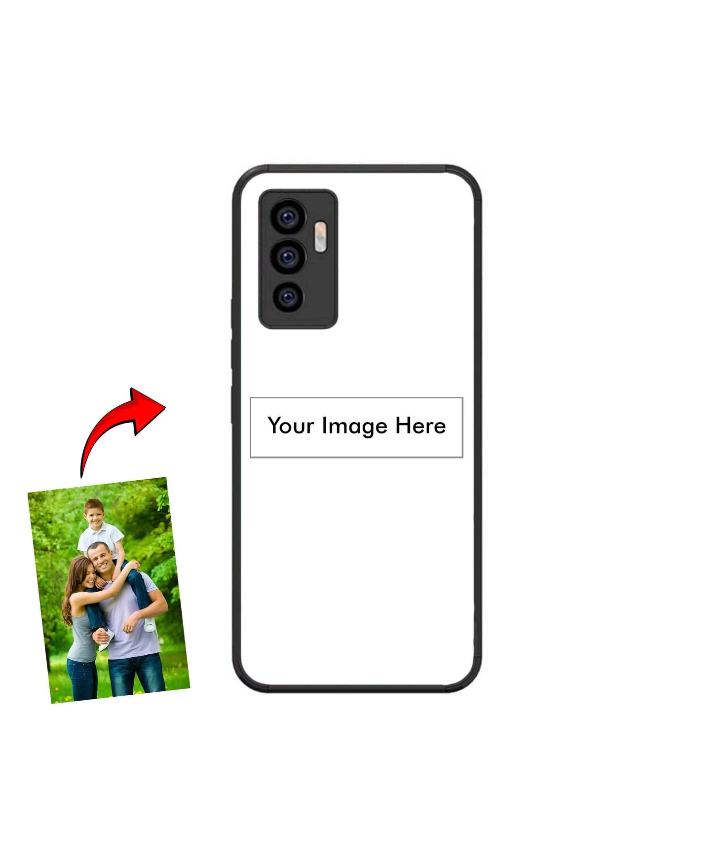 Customized Metal Back Cover Phone Case for Vivo v23e