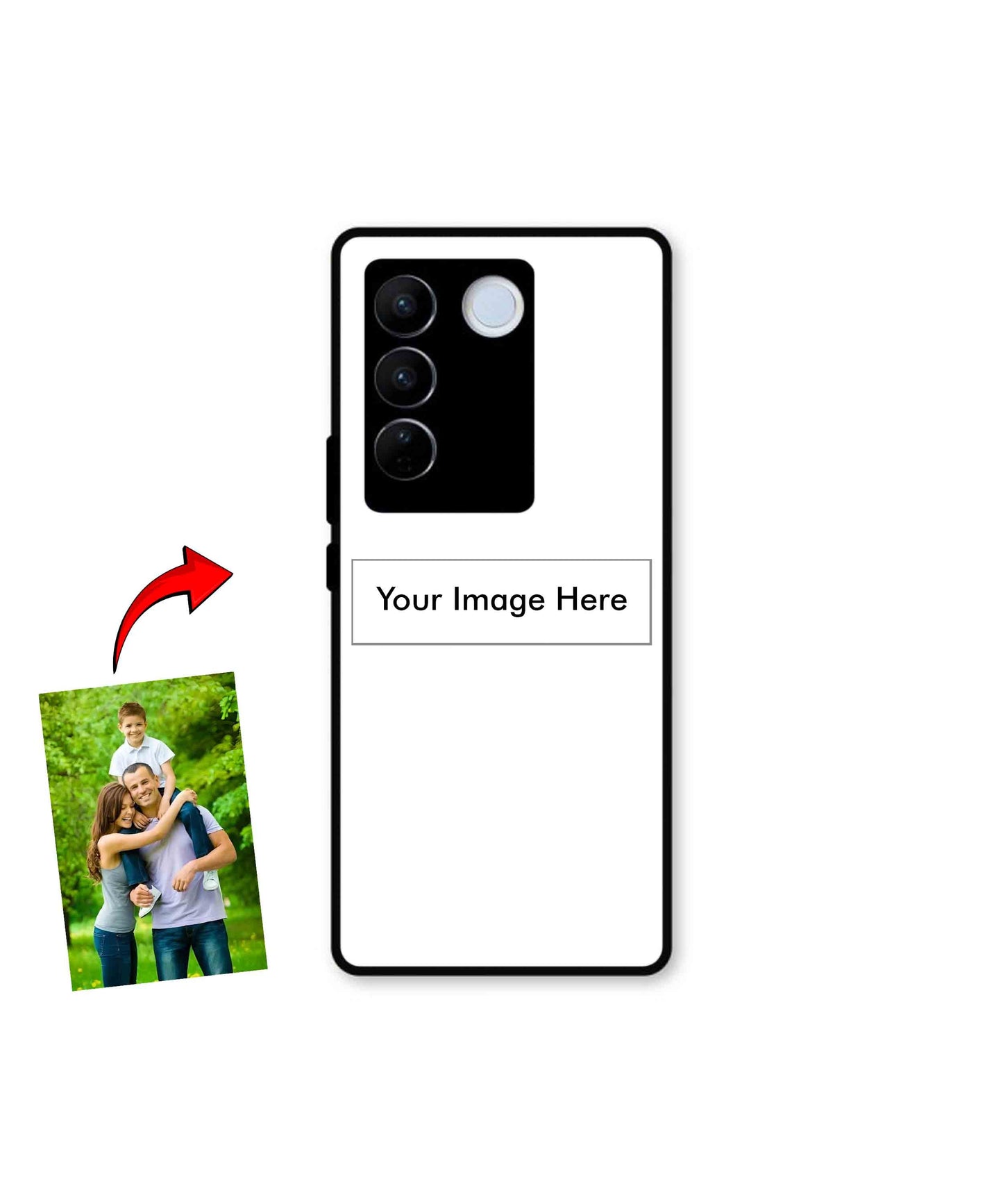 Customized Metal Back Cover Phone Case for Vivo v27e