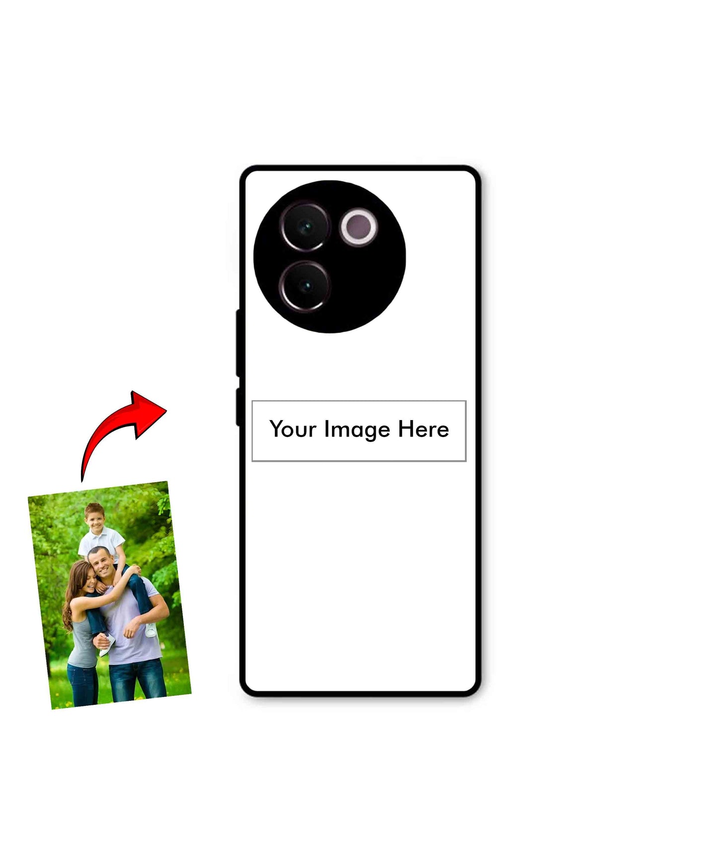 Customized Metal Back Cover Phone Case for Vivo v30e