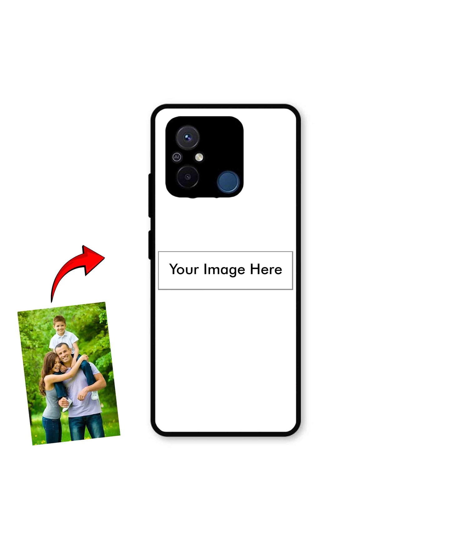 Customized Metal Back Cover Phone Case for Xiaomi Redmi 12C