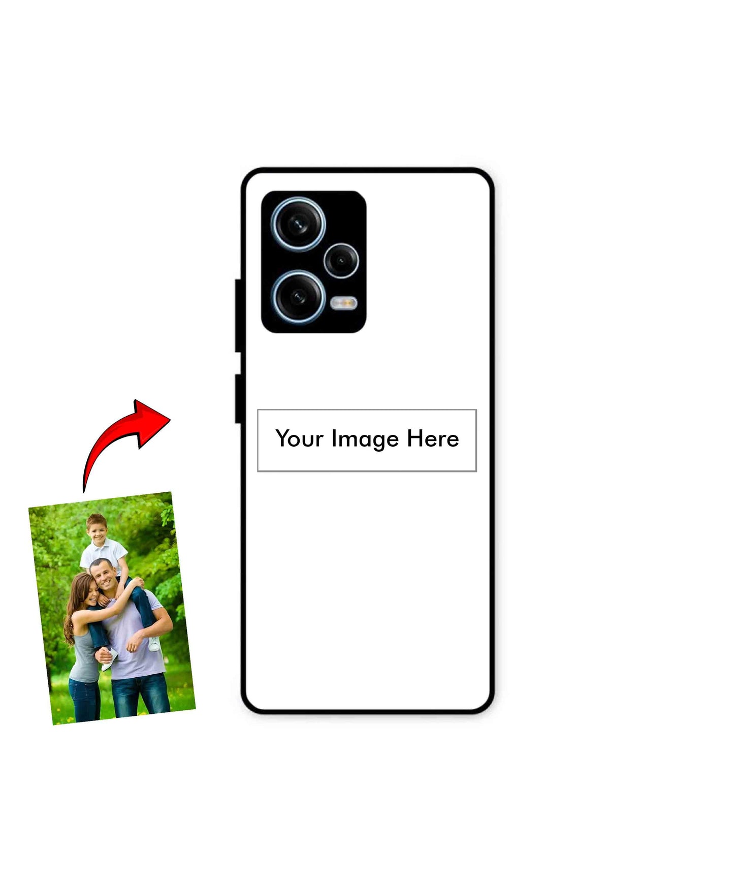 Customized Metal Back Cover Phone Case for Xiaomi Redmi Note 12 Pro Plus