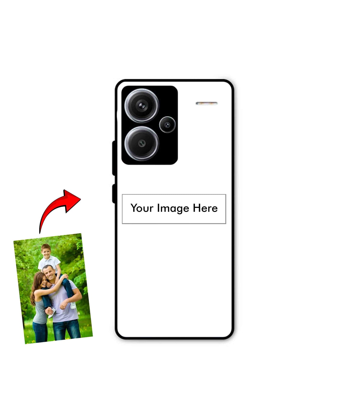 Customized Metal Back Cover Phone Case for Xiaomi Redmi Note 13 Pro Plus