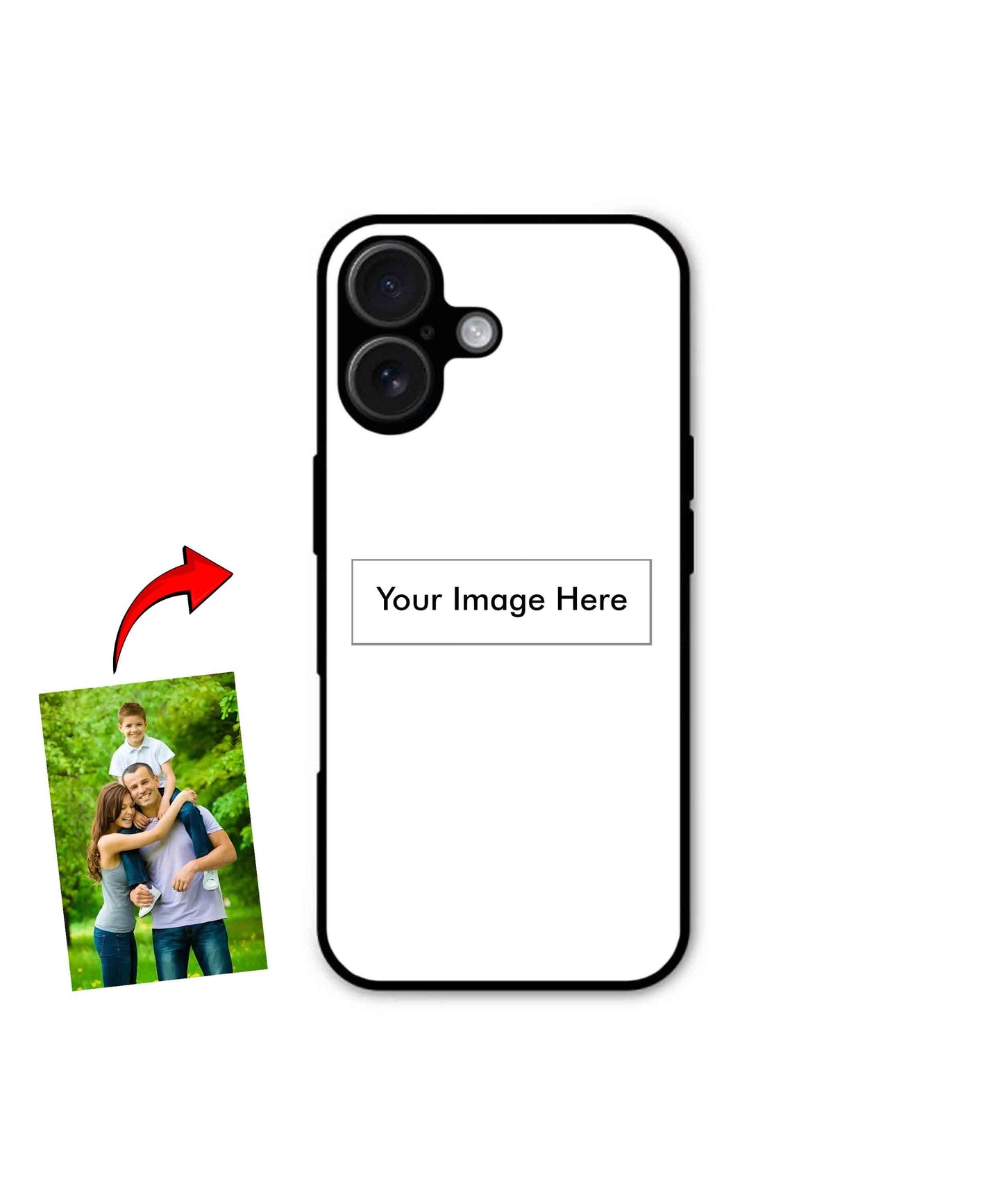 Customized Metal Back Cover Phone Case for iPhone 16