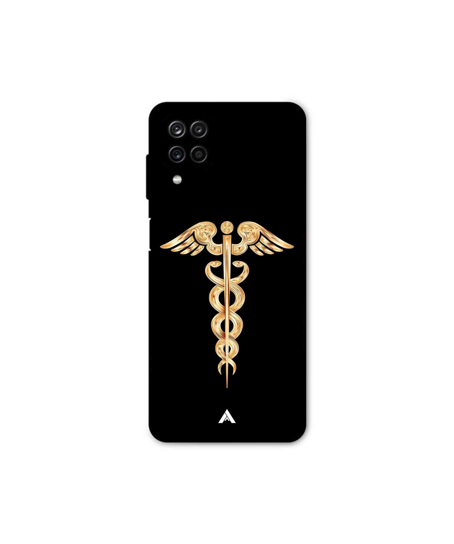 Doctor Caduceus 01 Metal Back Cover Phone Case for Samsung Galaxy F12