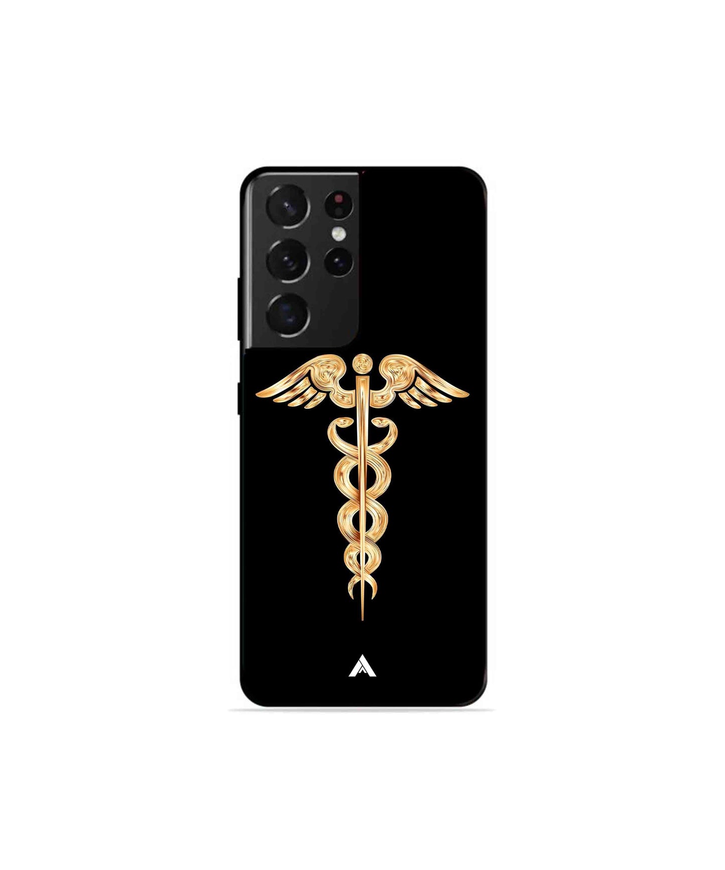 Doctor Caduceus 01 Metal Back Cover Phone Case for Samsung Galaxy S21 Ultra