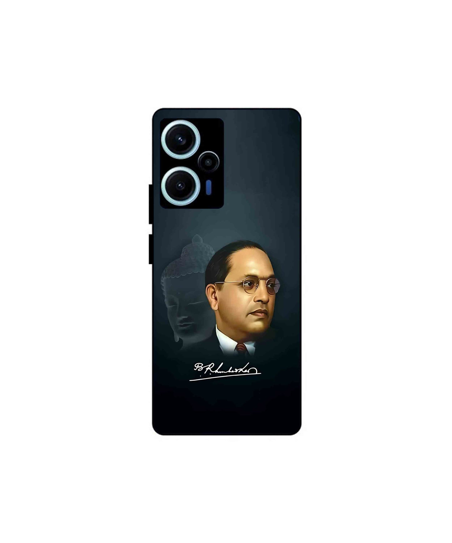 Dr. Bhimrao Ambedkar Metal Back Cover Phone Case for Poco F5