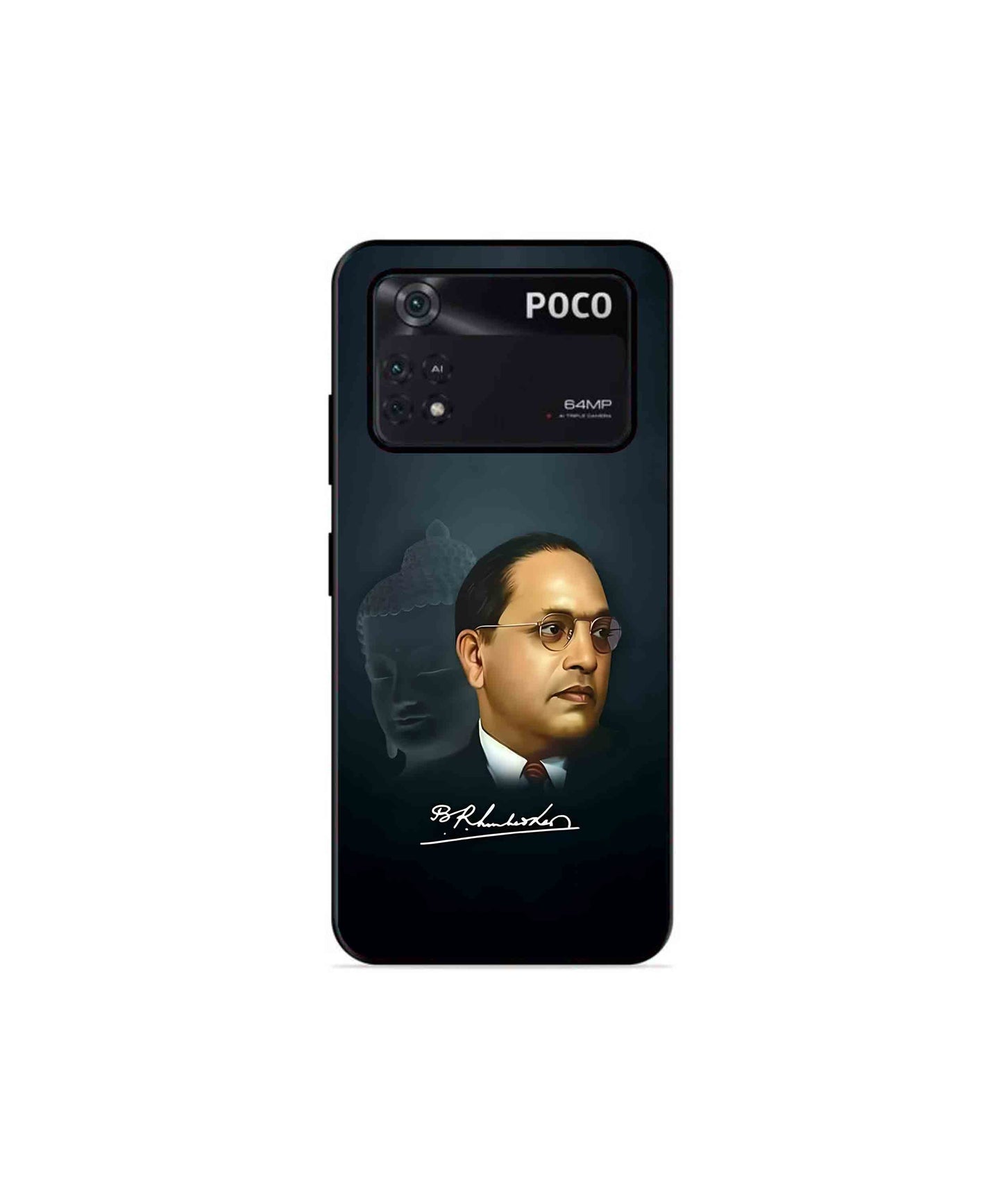 Dr. Bhimrao Ambedkar Metal Back Cover Phone Case for Poco X4 Pro