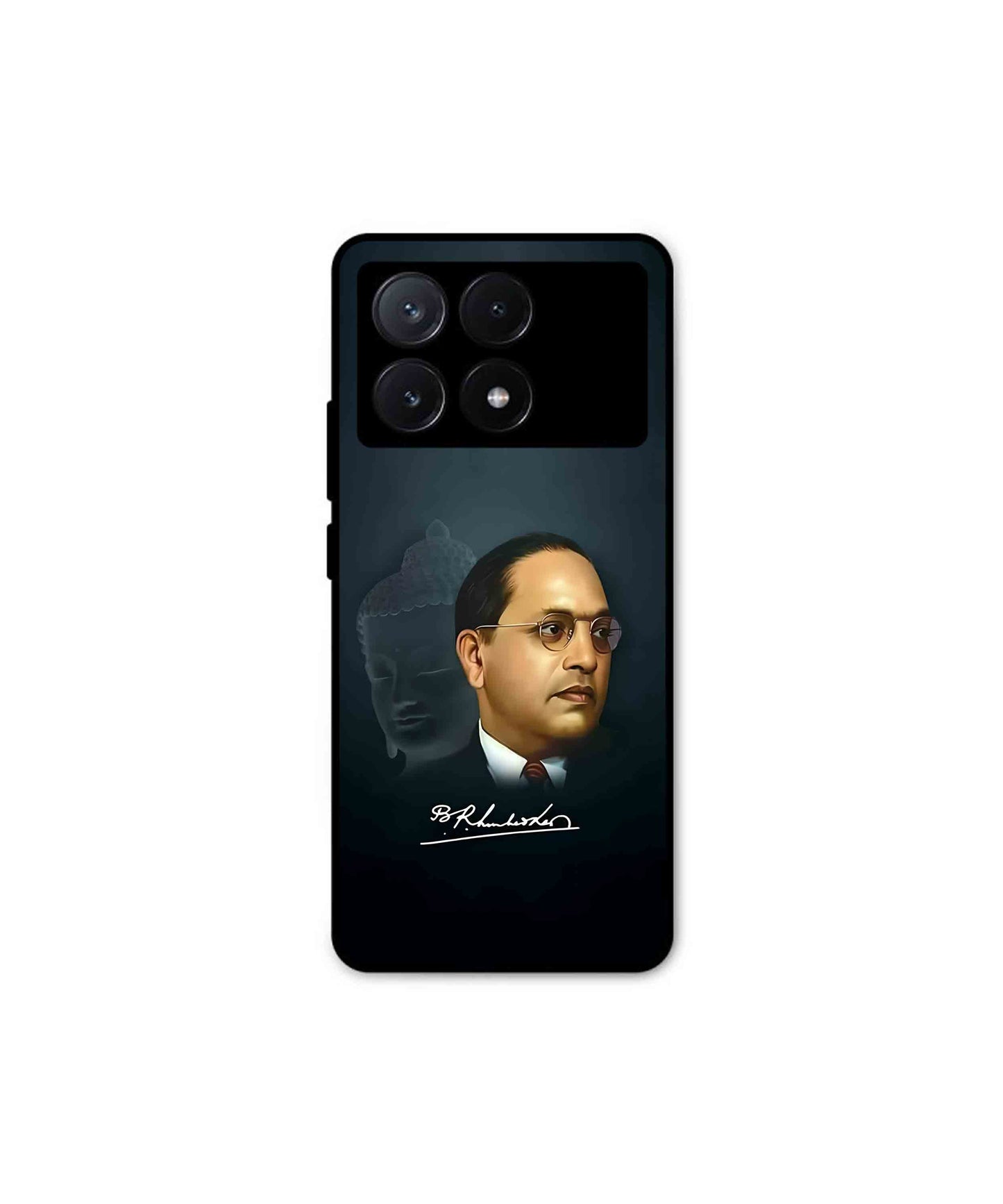 Dr. Bhimrao Ambedkar Metal Back Cover Phone Case for Poco X6 Pro