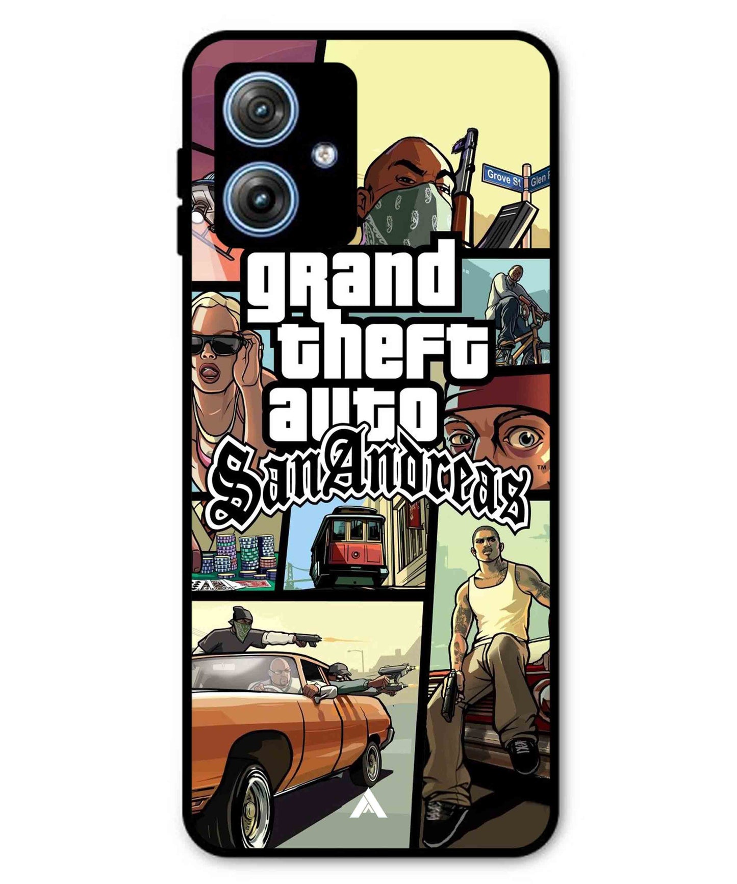 GTA San Andreas Game Metal Back Cover Phone Case for Moto G54