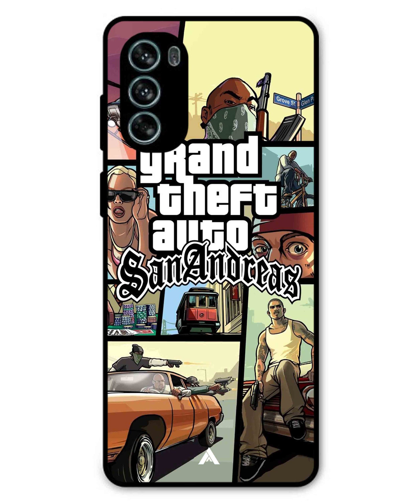 GTA San Andreas Game Metal Back Cover Phone Case for Moto G62