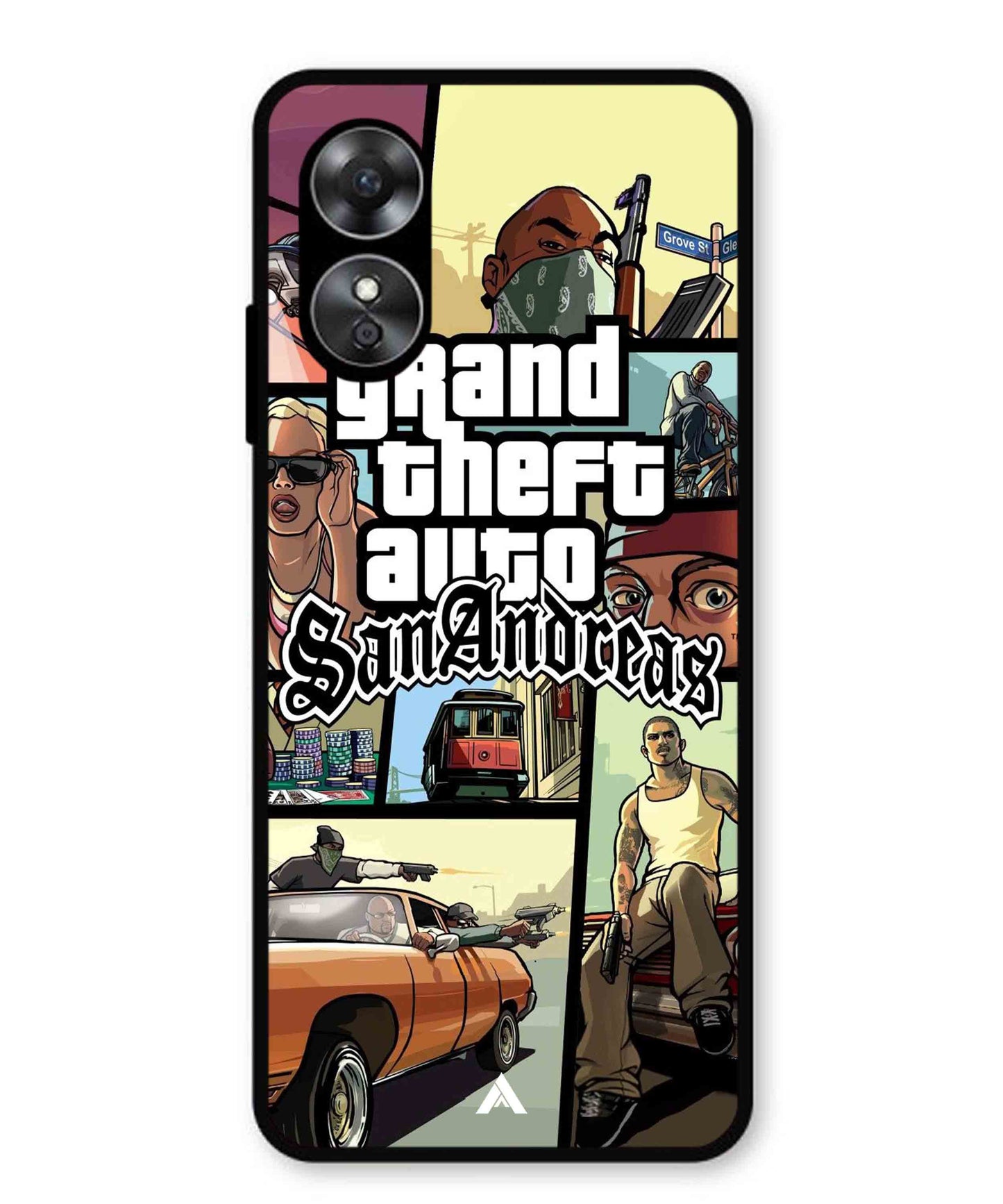 GTA San Andreas Game Metal Back Cover Phone Case for Oppo A17K