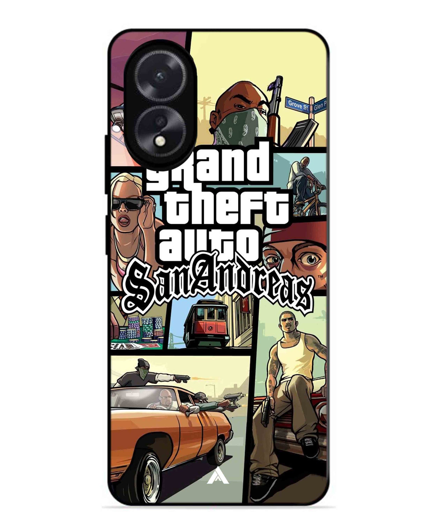 GTA San Andreas Game Metal Back Cover Phone Case for Oppo A18