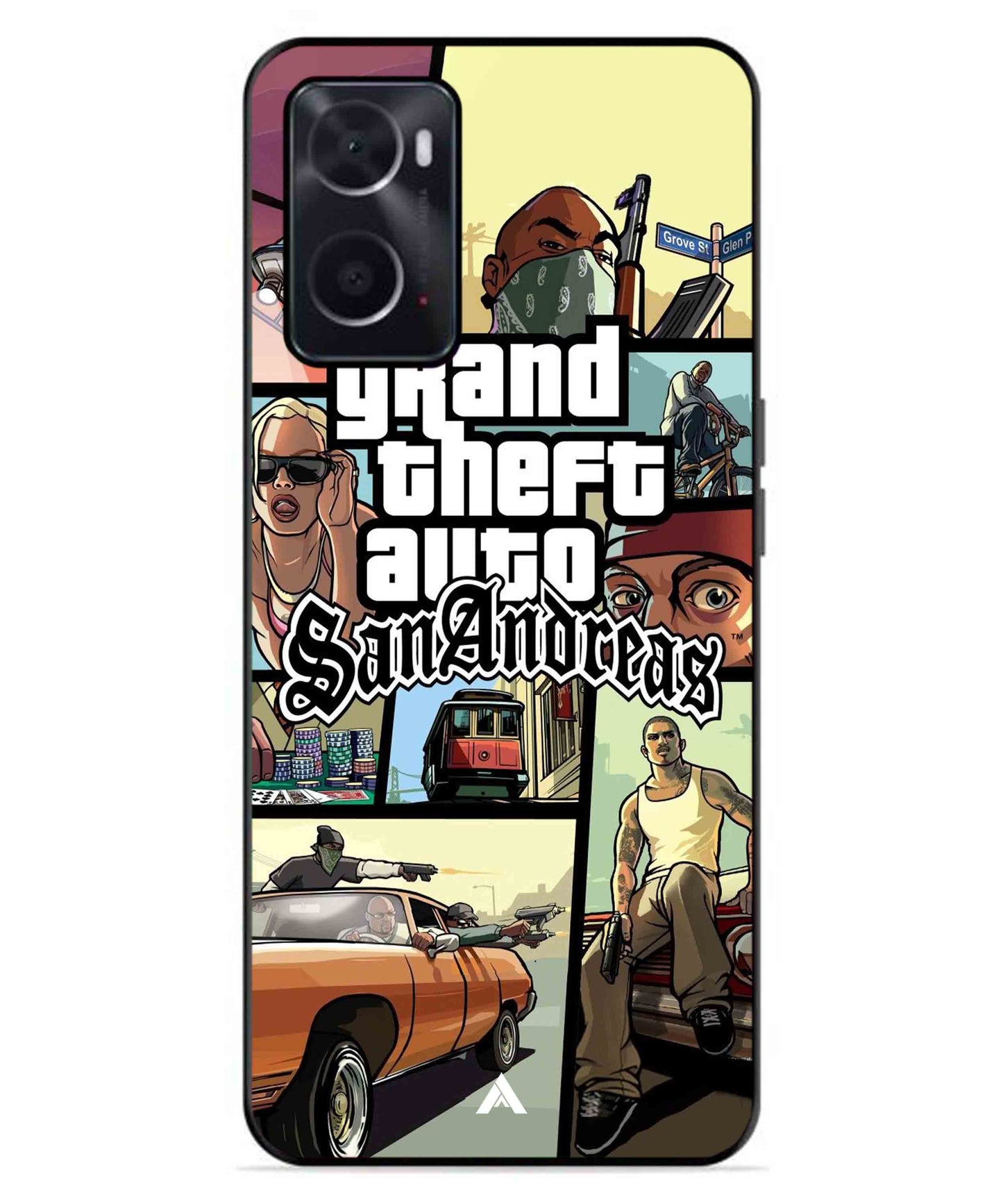 GTA San Andreas Game Metal Back Cover Phone Case for Oppo A96