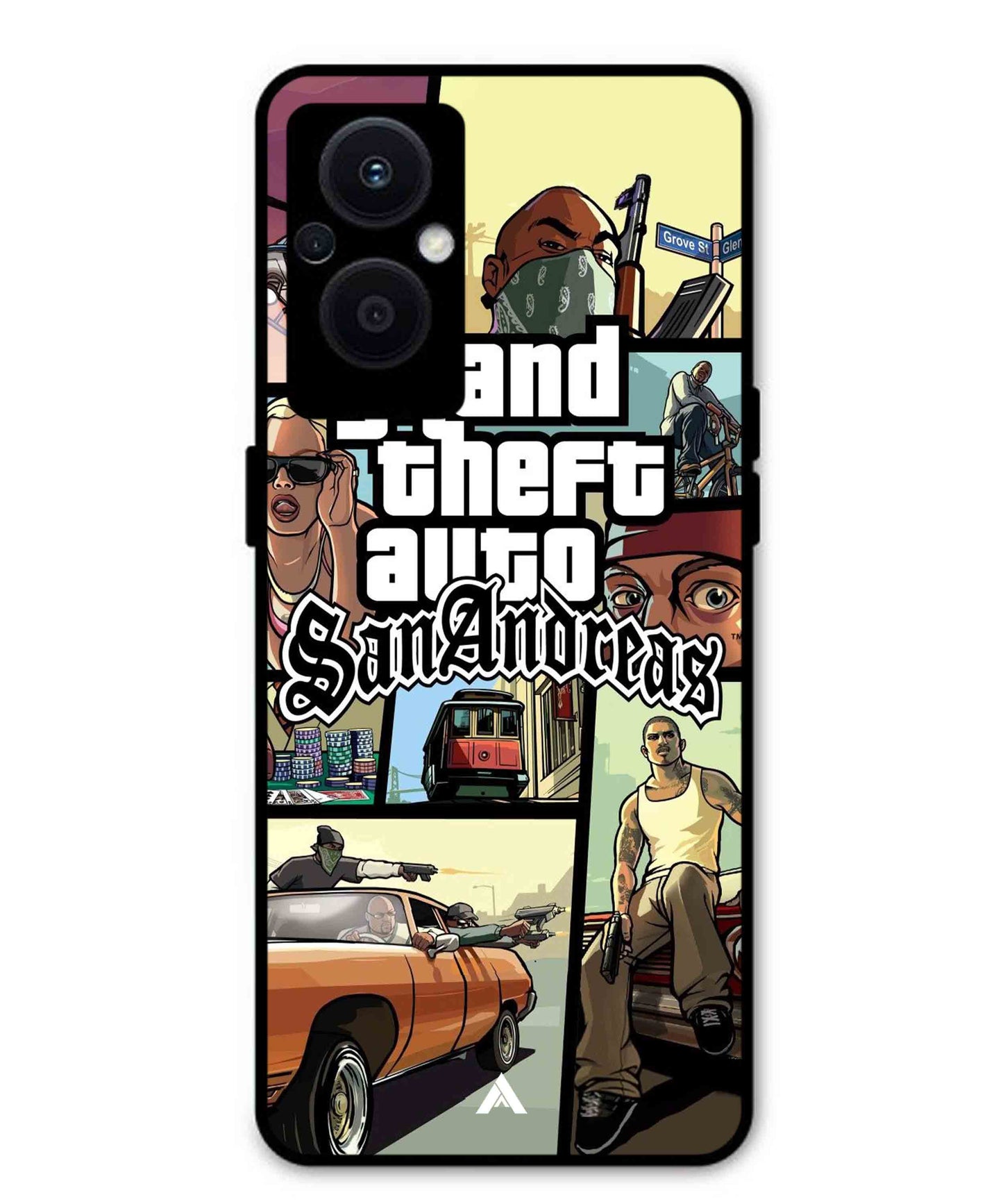 GTA San Andreas Game Metal Back Cover Phone Case for Oppo F21 Pro 5G