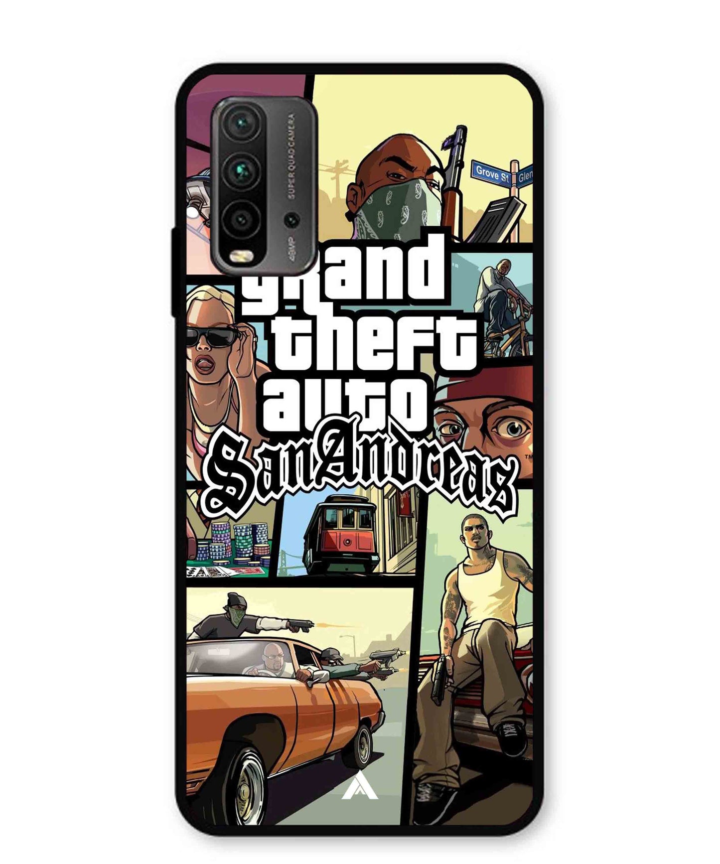 GTA San Andreas Game Metal Back Cover Phone Case for Poco M3