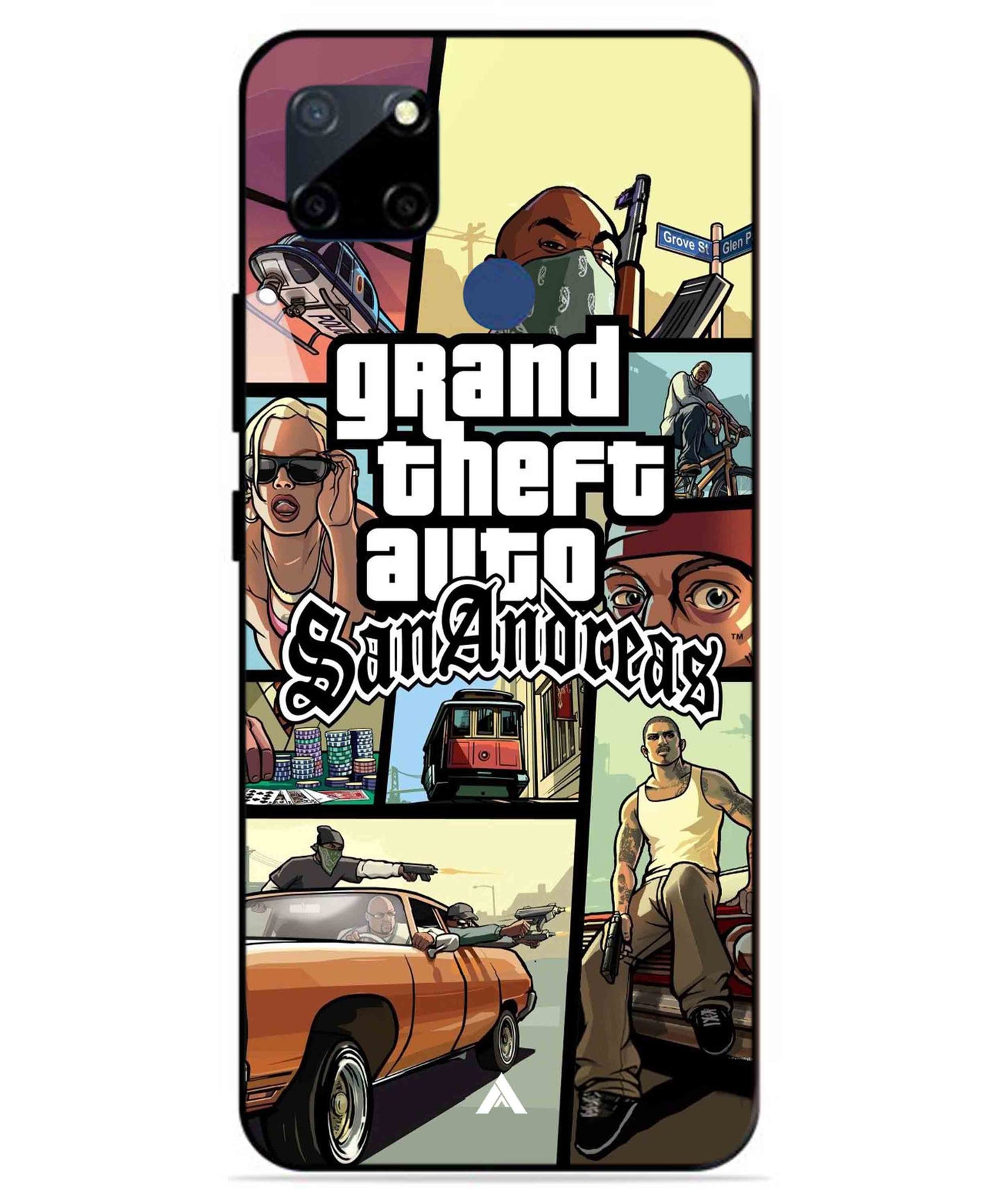 GTA San Andreas Game Metal Back Cover Phone Case for Realme C12