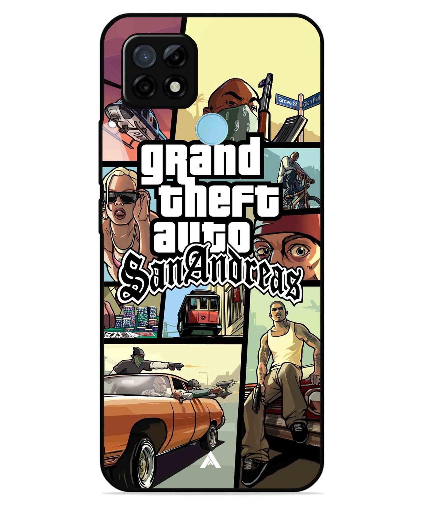 GTA San Andreas Game Metal Back Cover Phone Case for Realme C21Y