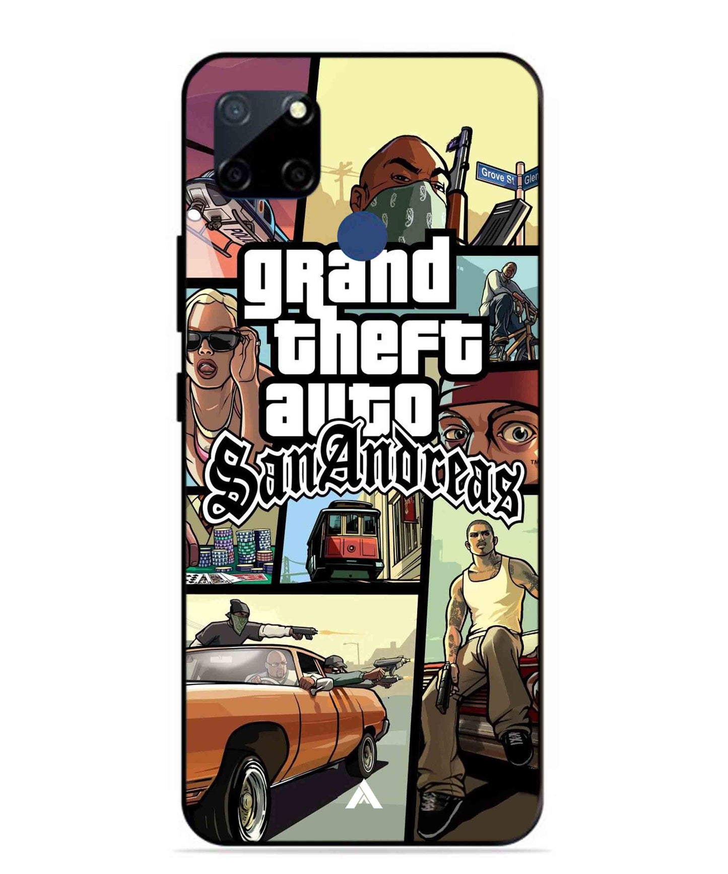 GTA San Andreas Game Metal Back Cover Phone Case for Realme Narzo 30A