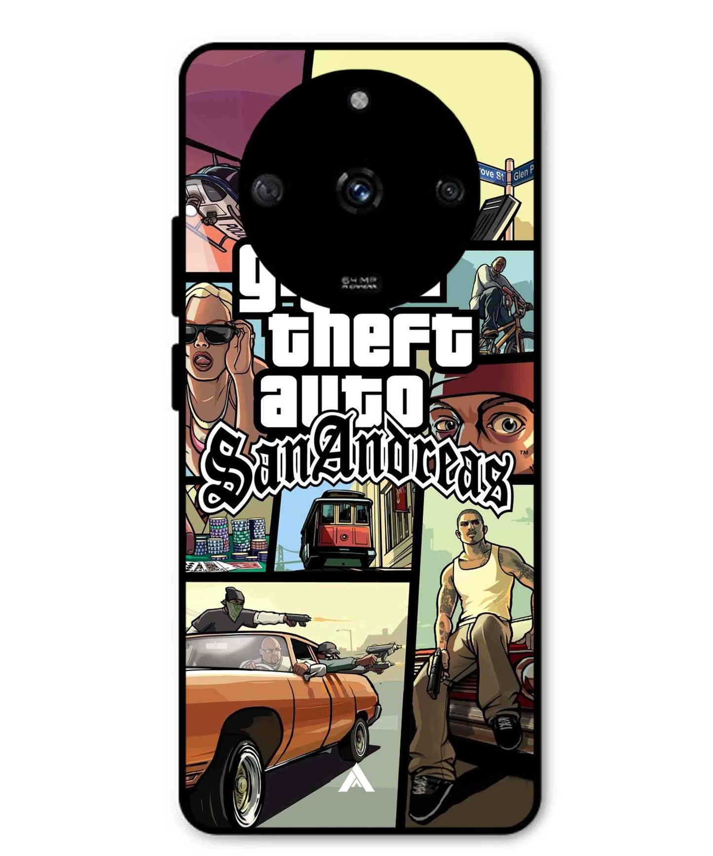 GTA San Andreas Game Metal Back Cover Phone Case for Realme Narzo 60