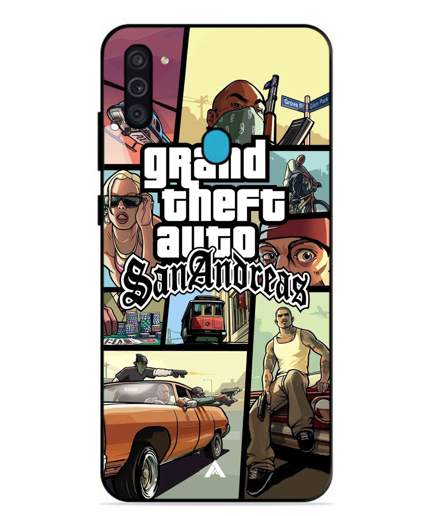 GTA San Andreas Game Metal Back Cover Phone Case for Samsung Galaxy F11