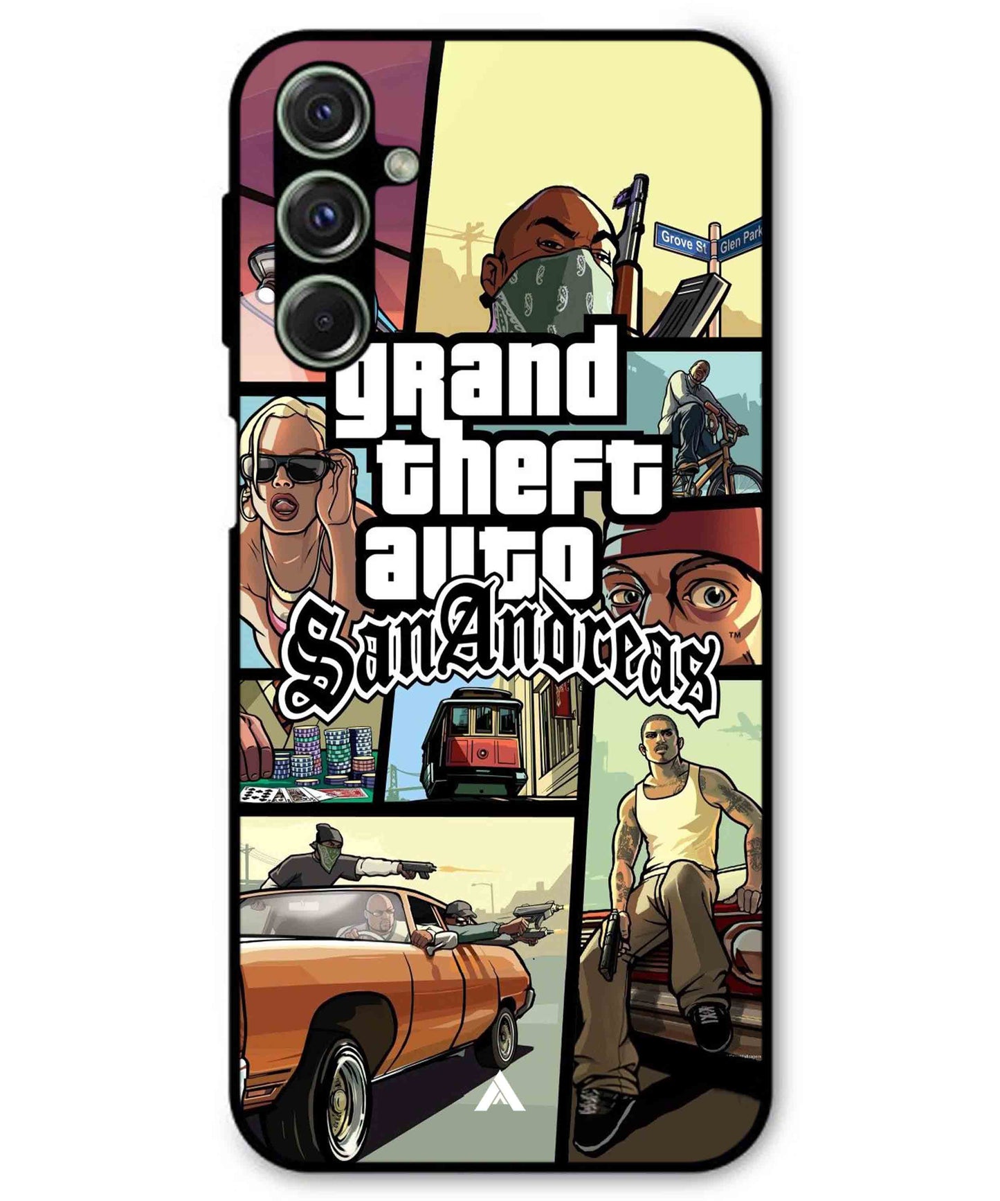 GTA San Andreas Game Metal Back Cover Phone Case for Samsung Galaxy M34