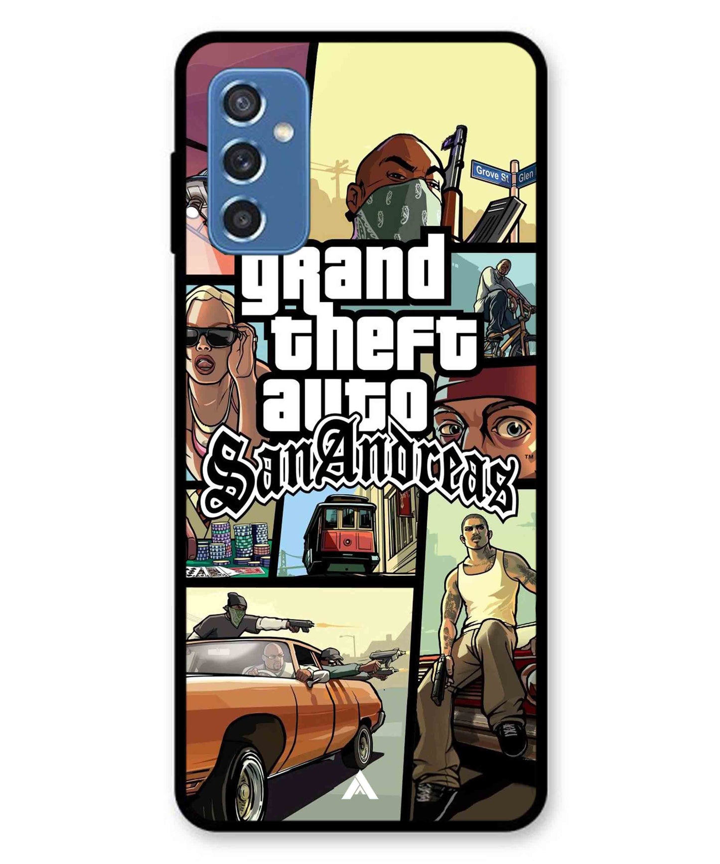 GTA San Andreas Game Metal Back Cover Phone Case for Samsung Galaxy M52