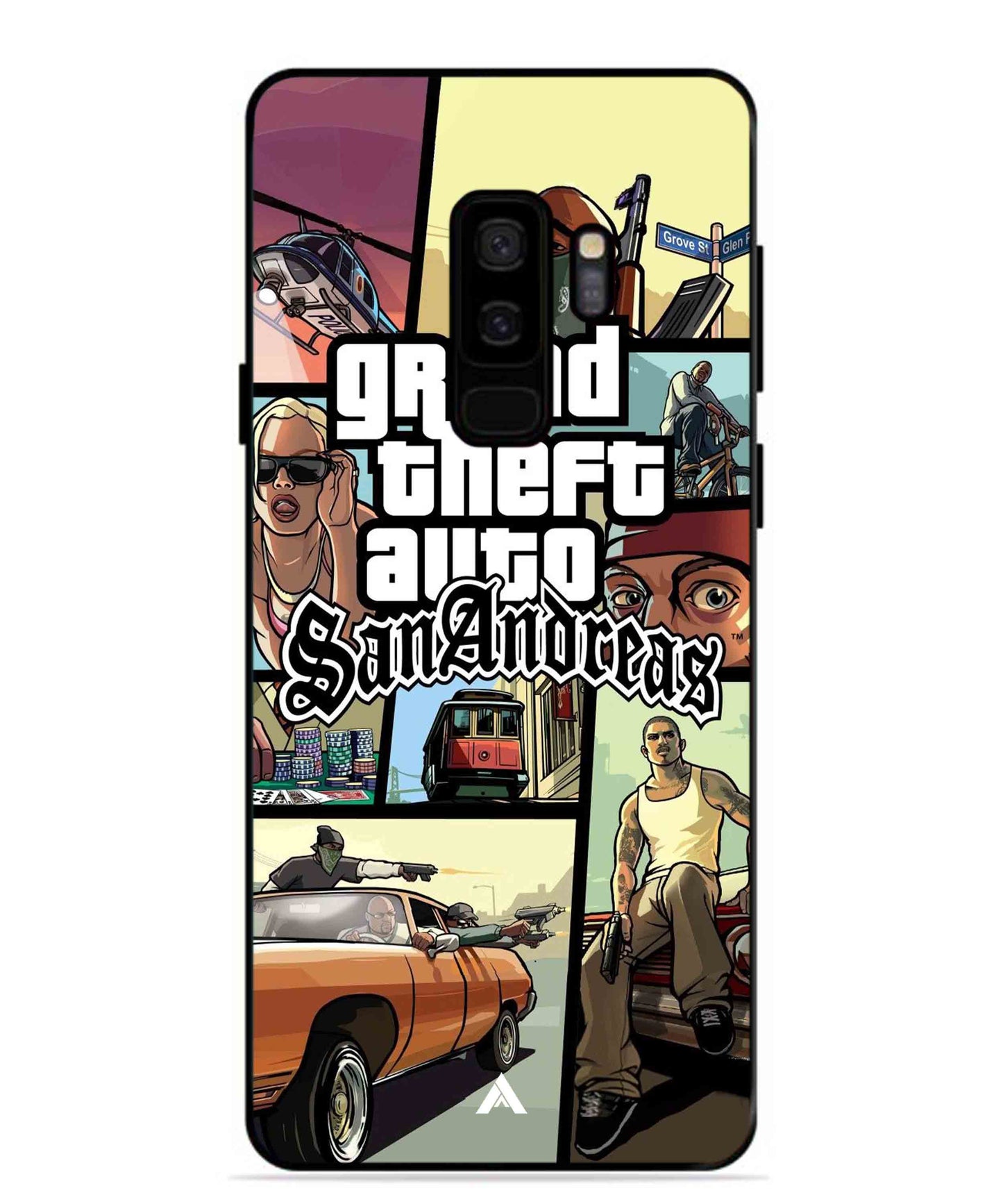 GTA San Andreas Game Metal Back Cover Phone Case for Samsung Galaxy S9 Plus