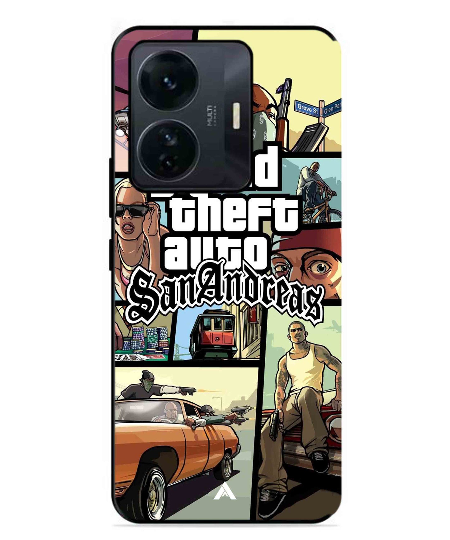 GTA San Andreas Game Metal Back Cover Phone Case for Vivo T1 Pro