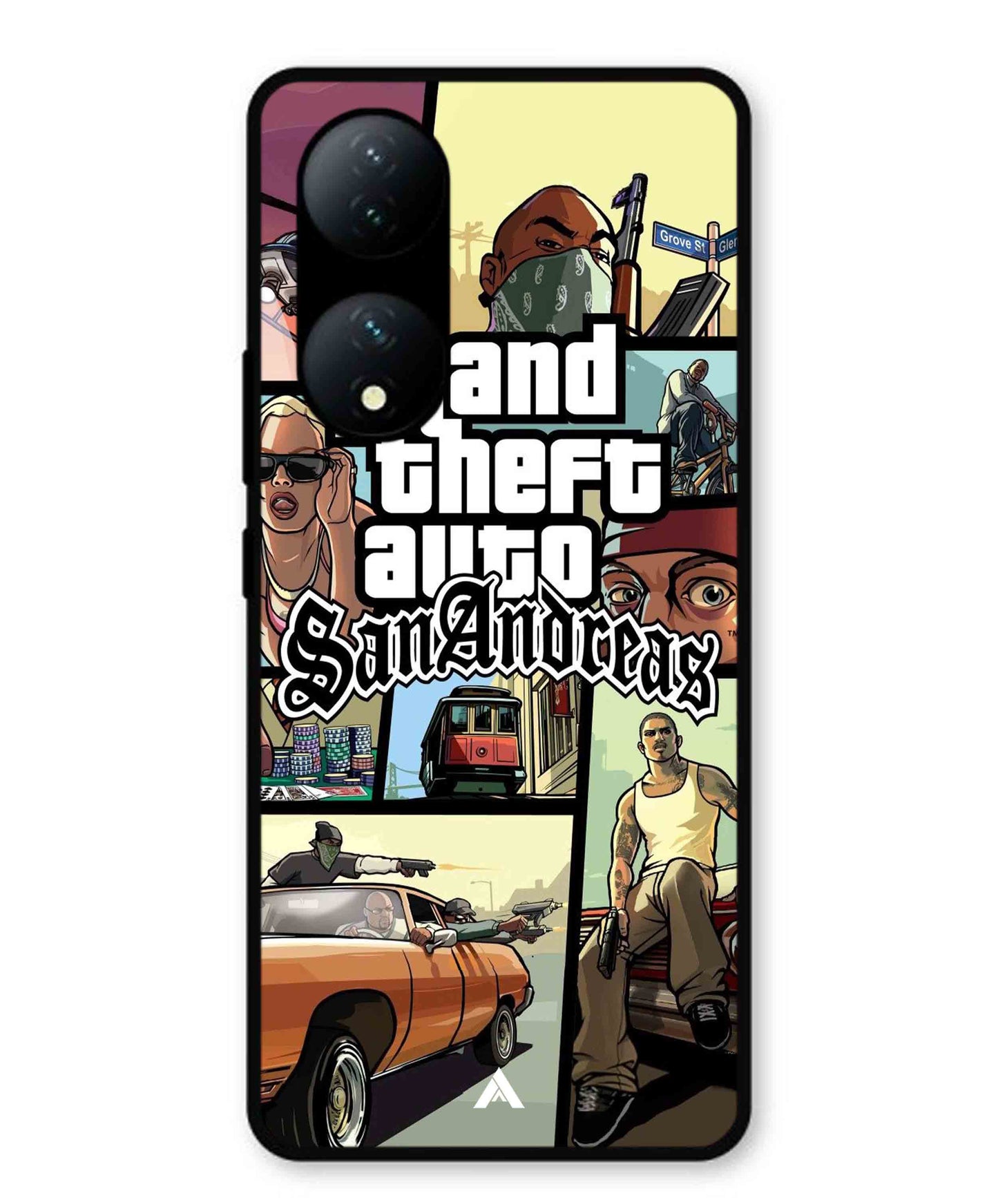 GTA San Andreas Game Metal Back Cover Phone Case for Vivo Y100a