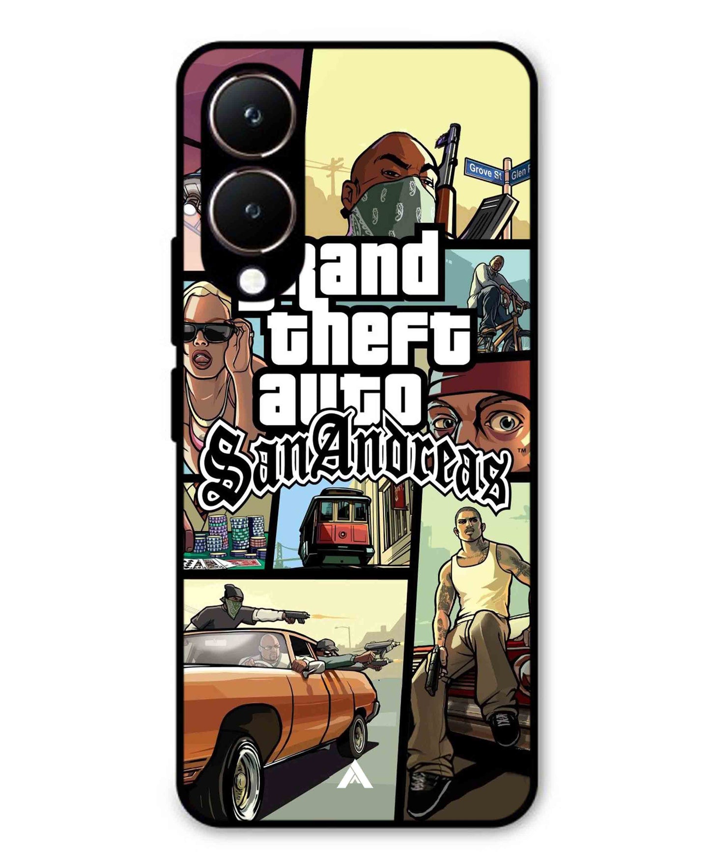 GTA San Andreas Game Metal Back Cover Phone Case for Vivo Y28