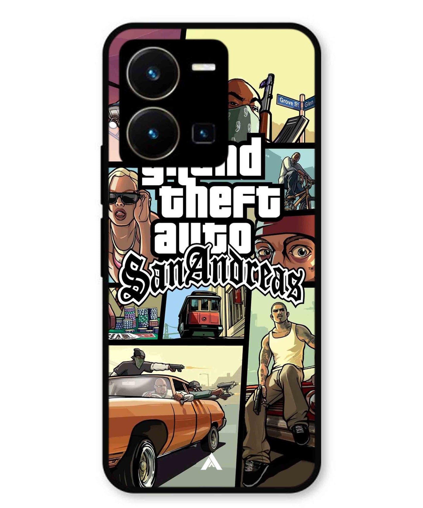 GTA San Andreas Game Metal Back Cover Phone Case for Vivo Y35