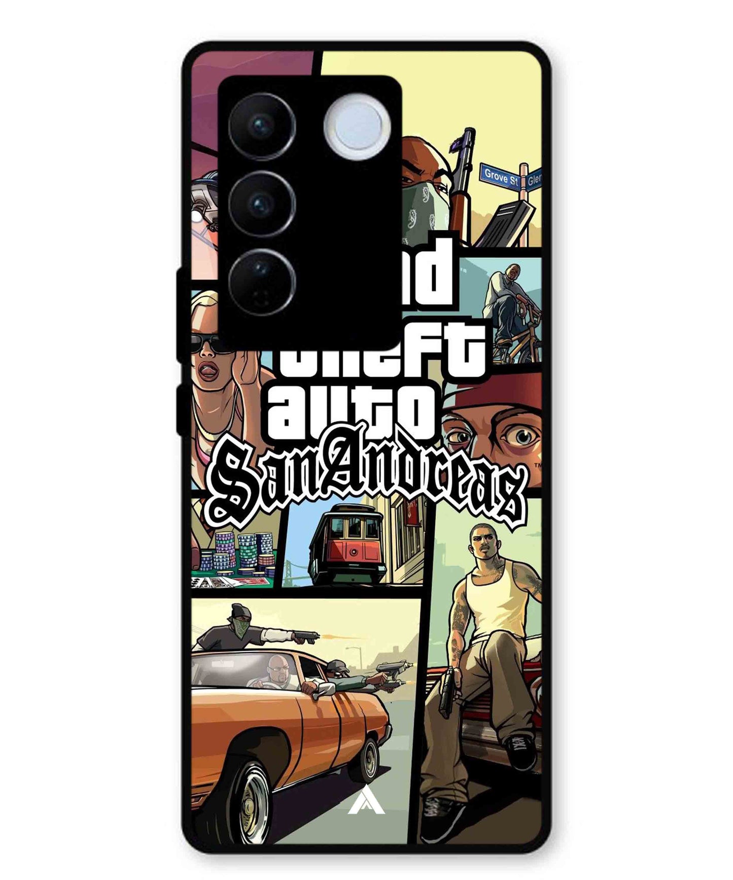 GTA San Andreas Game Metal Back Cover Phone Case for Vivo v27e