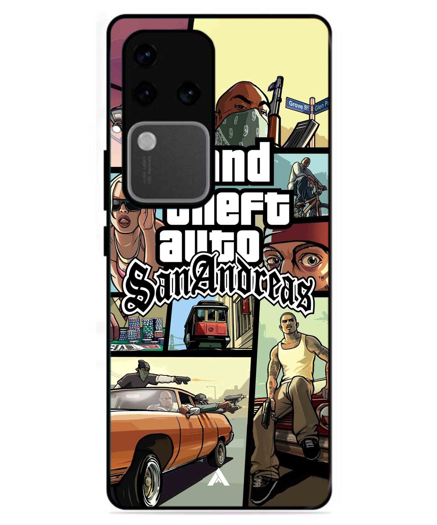 GTA San Andreas Game Metal Back Cover Phone Case for Vivo v30 Pro