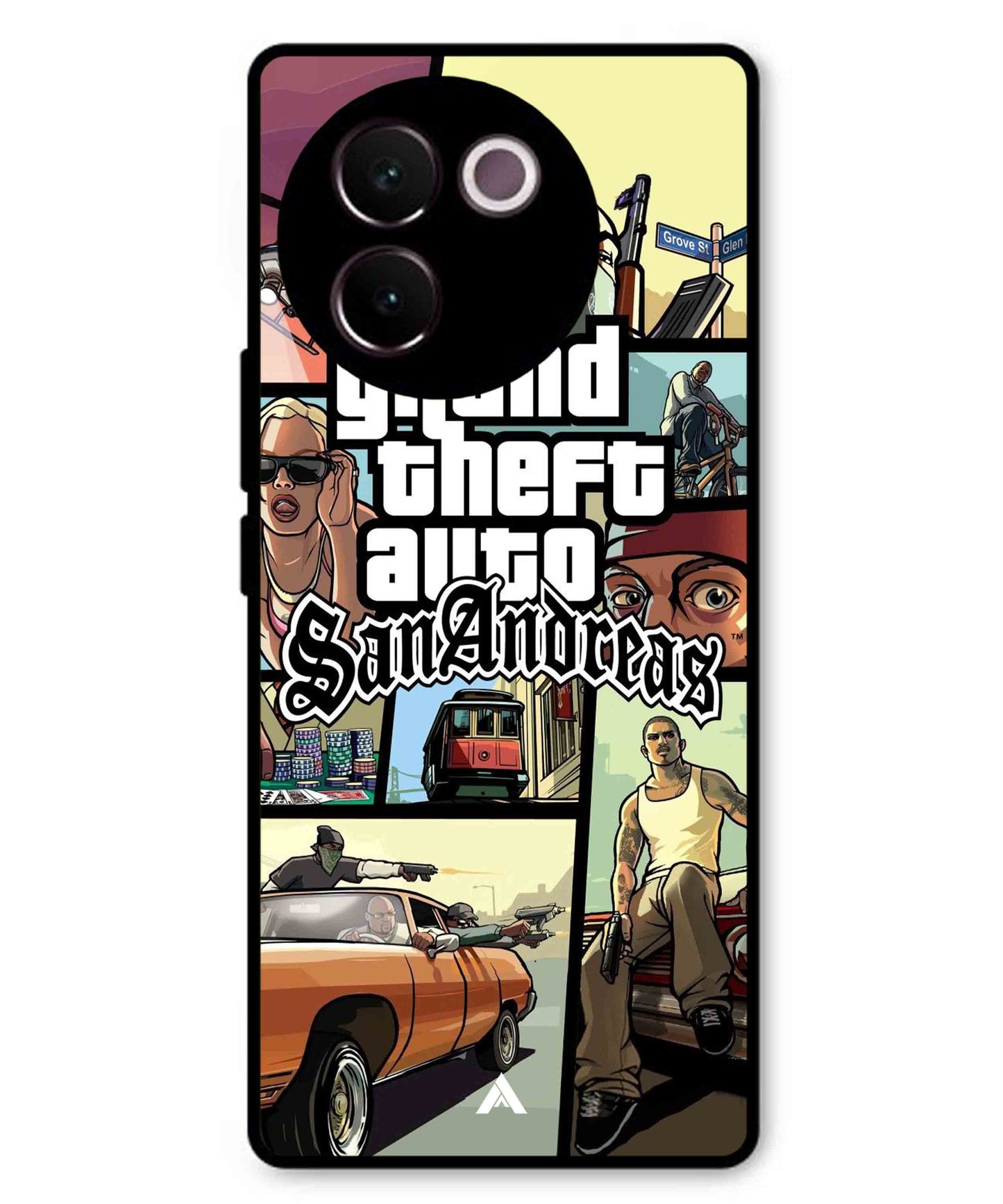 GTA San Andreas Game Metal Back Cover Phone Case for Vivo v30e